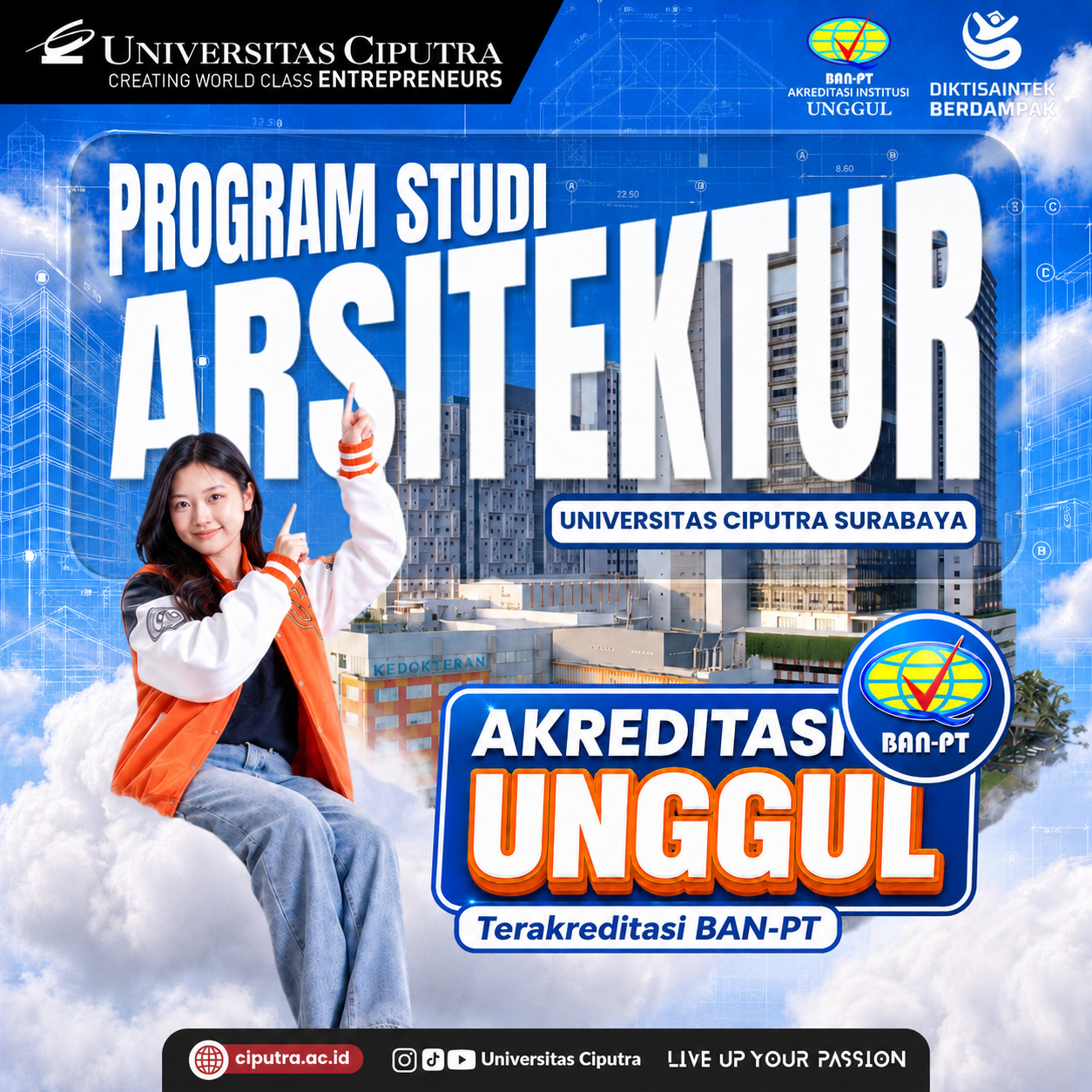 Universitas Ciputra Facebook ad: Dafar sekarang