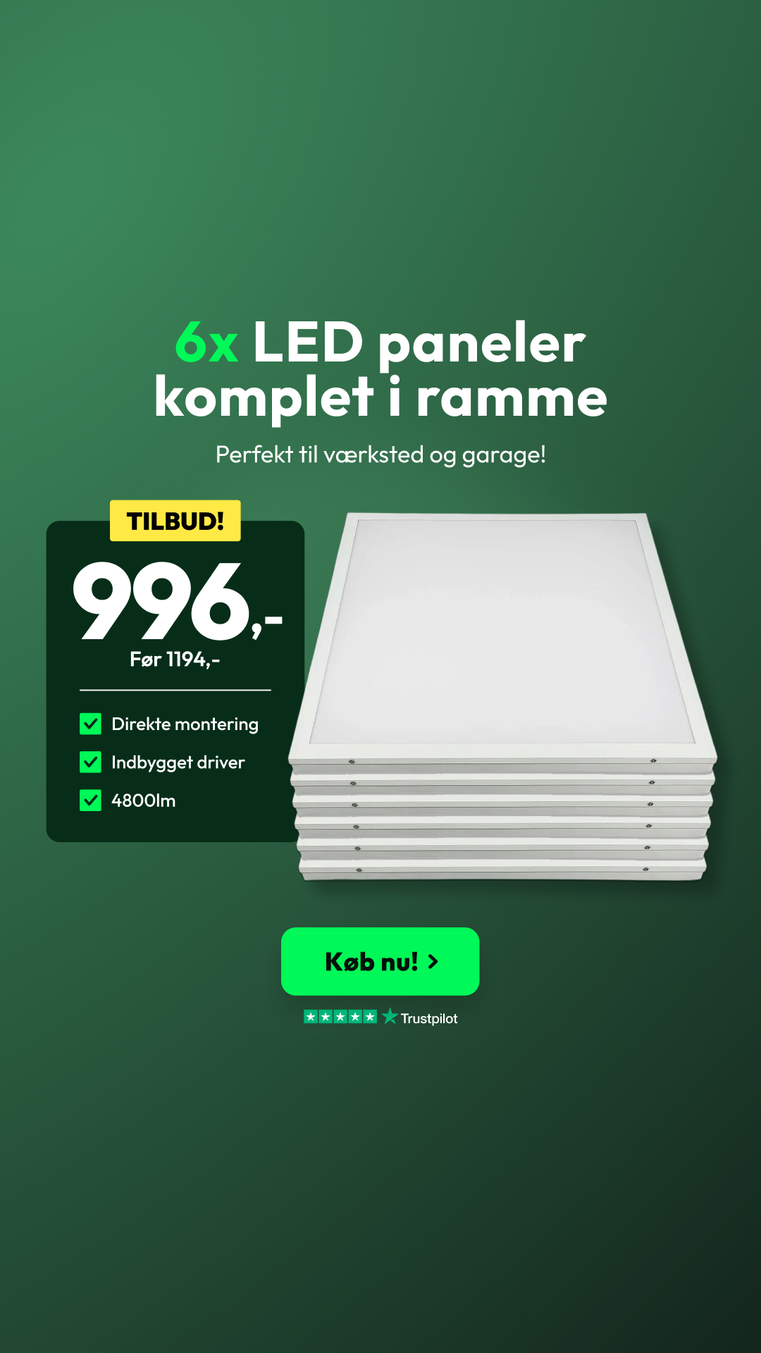 LEDproff.dk - Ekspert i belysning Facebook ad: Fri fragt!