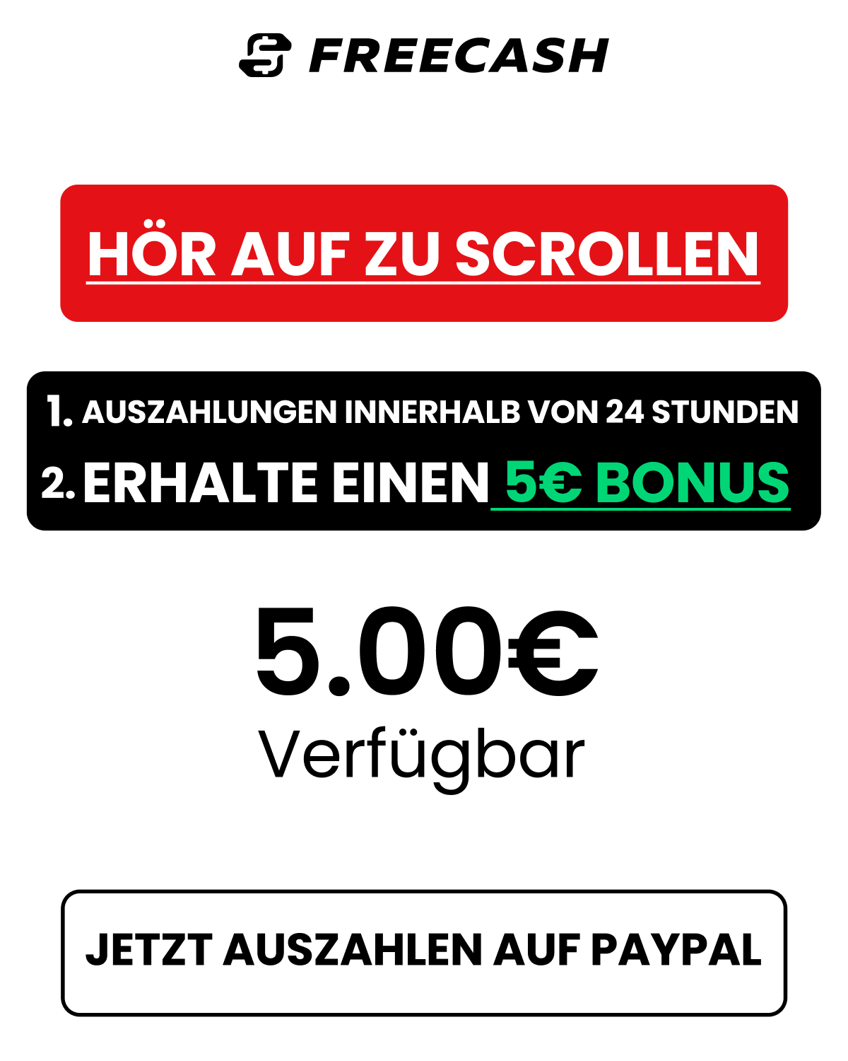 Freecash Facebook ad