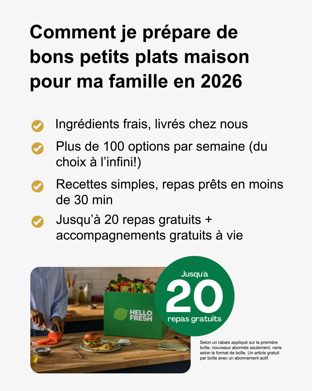HelloFresh Facebook ad