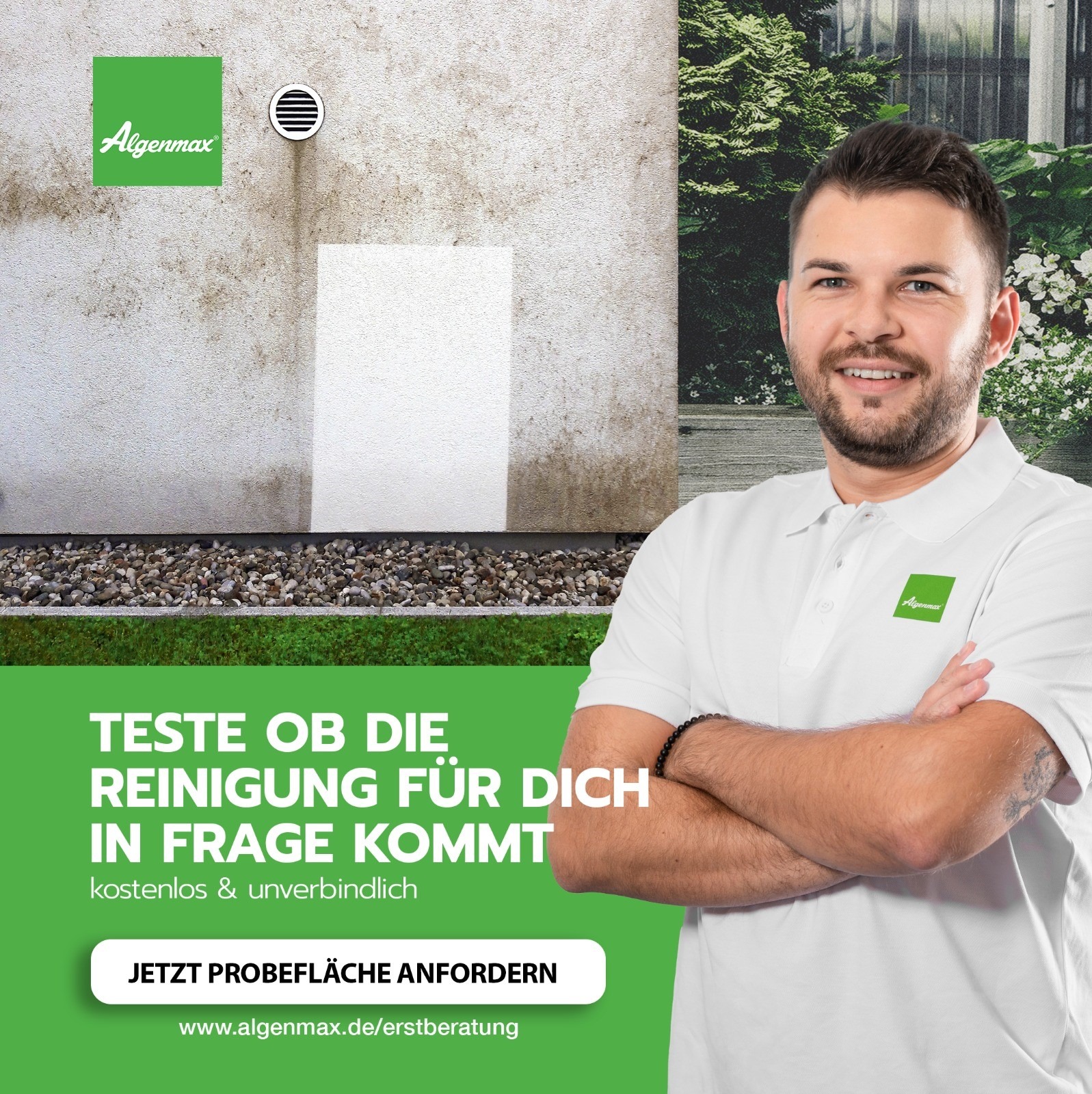 Algenmax Fassadenreinigung Facebook ad from Nov 8, 2024