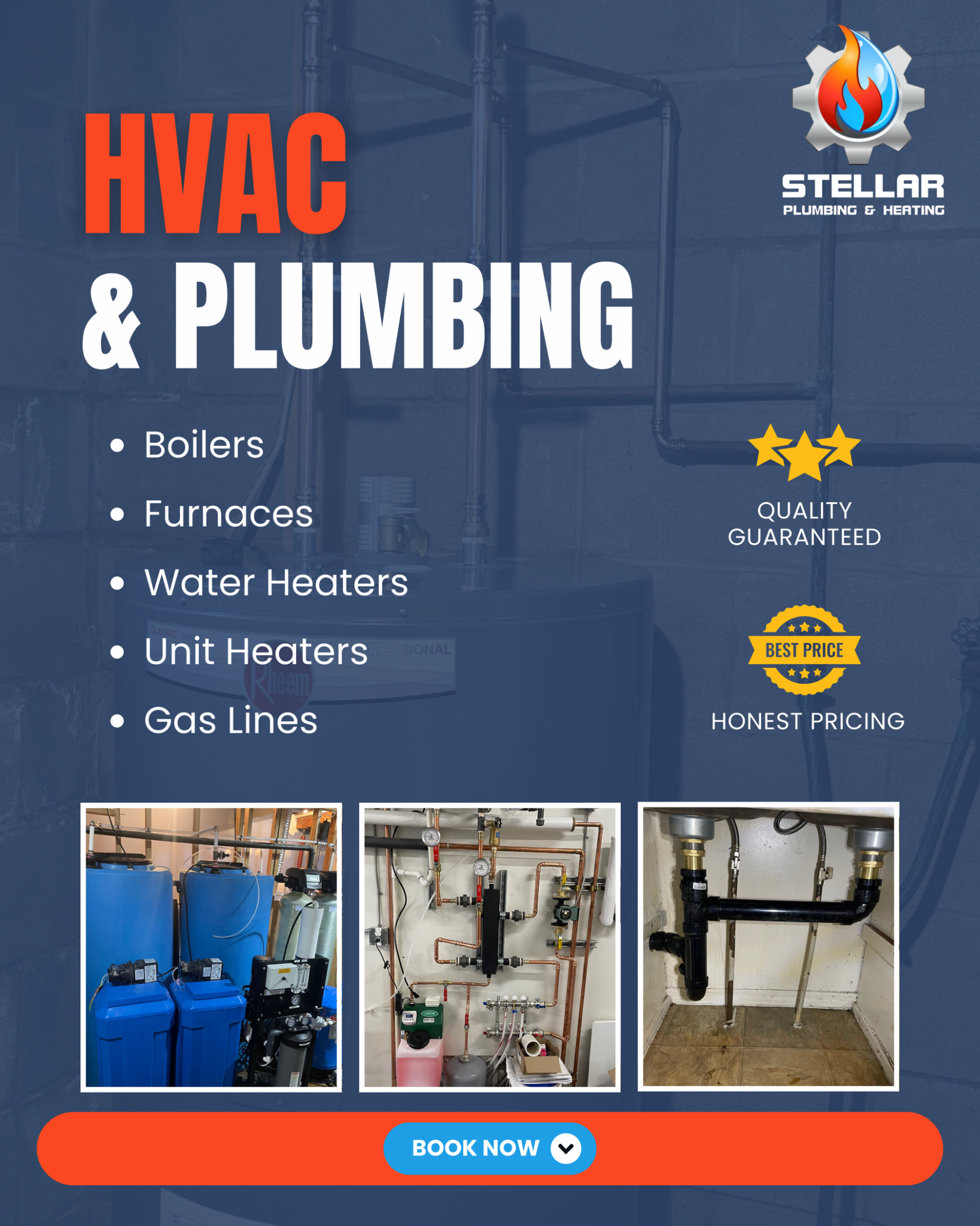 Stellar Plumbing and Heating Facebook ad