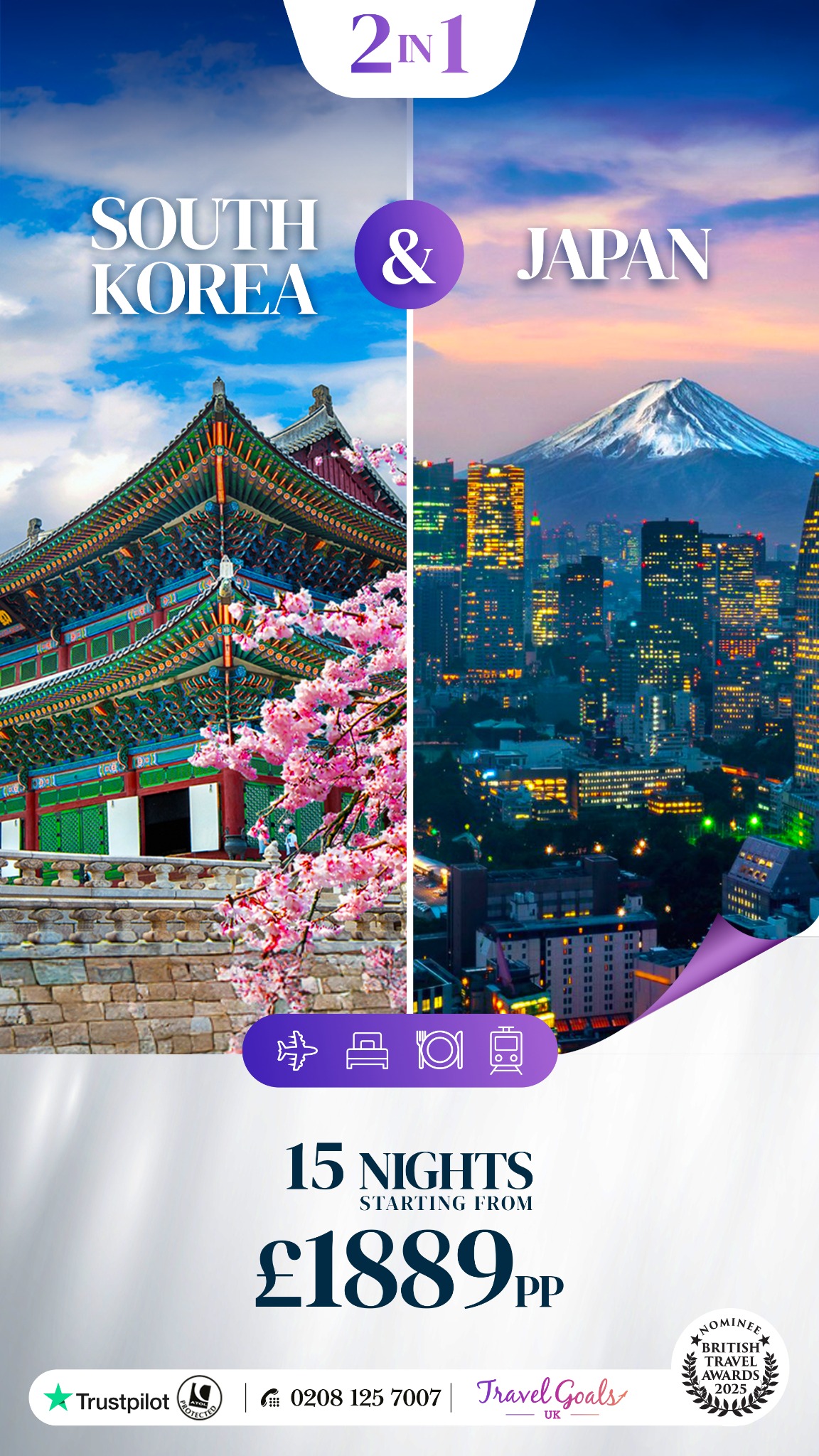 Travel Goals UK Facebook ad from Aug 25, 2025
