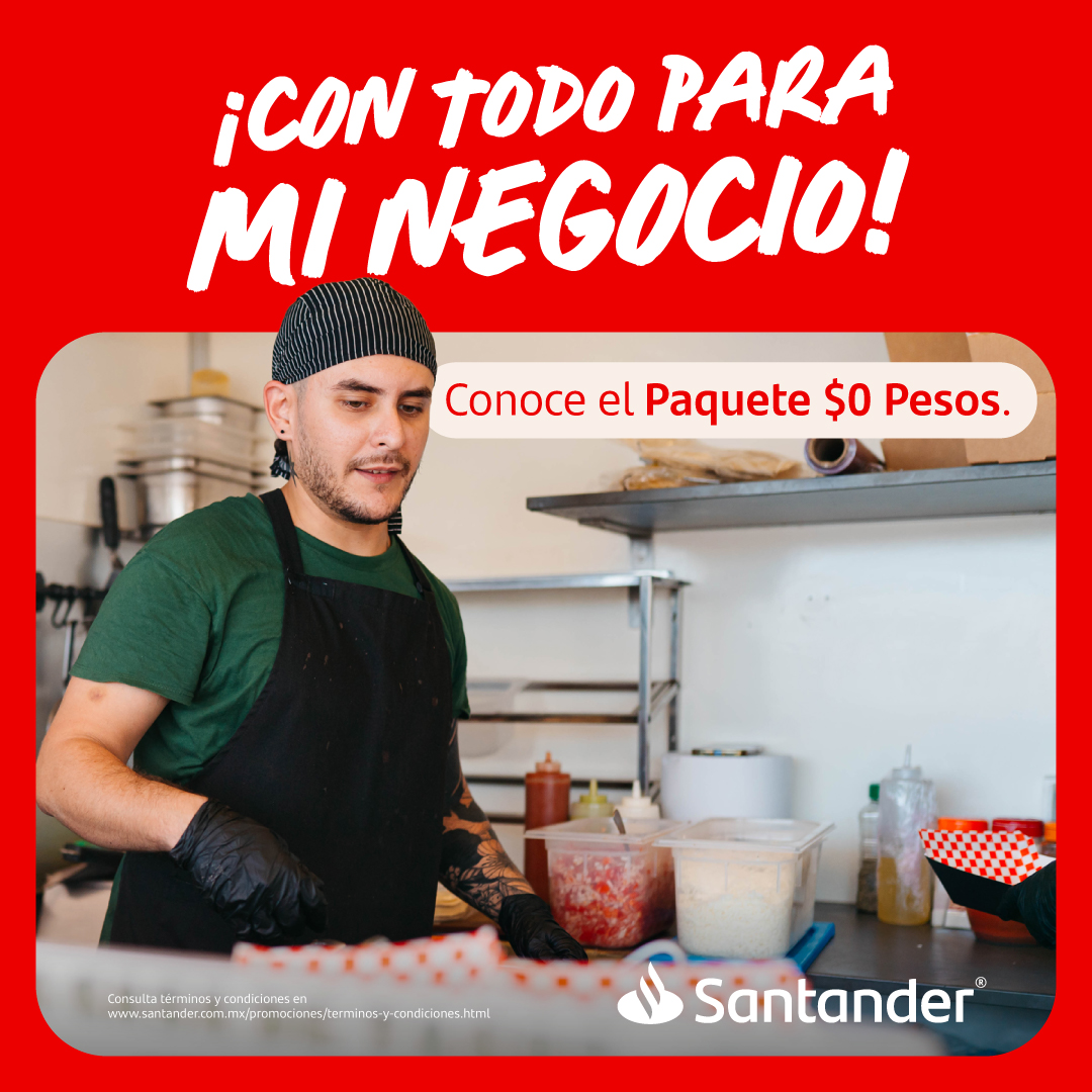 Santander México Facebook ad: Con Santander tienes productos exclusivos para llevar el…
