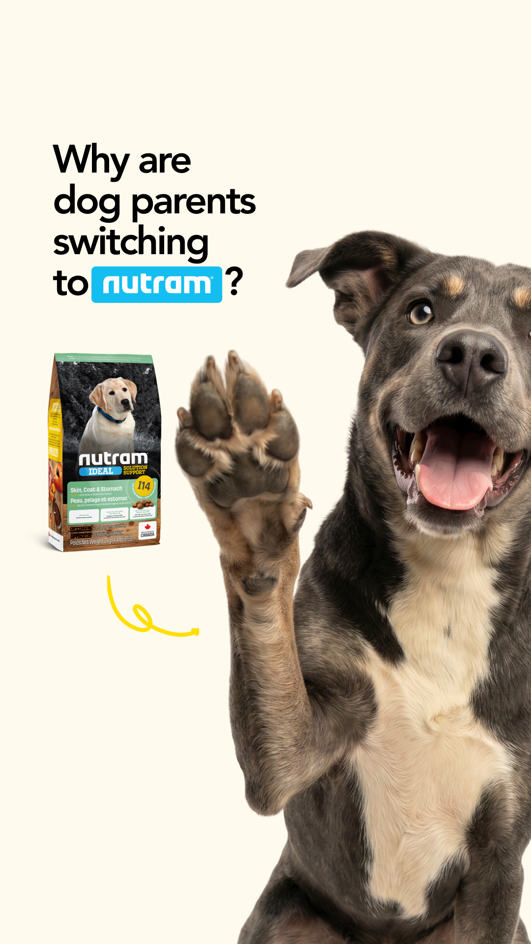 Nutram Pet Products Facebook ad from Jul 29, 2026