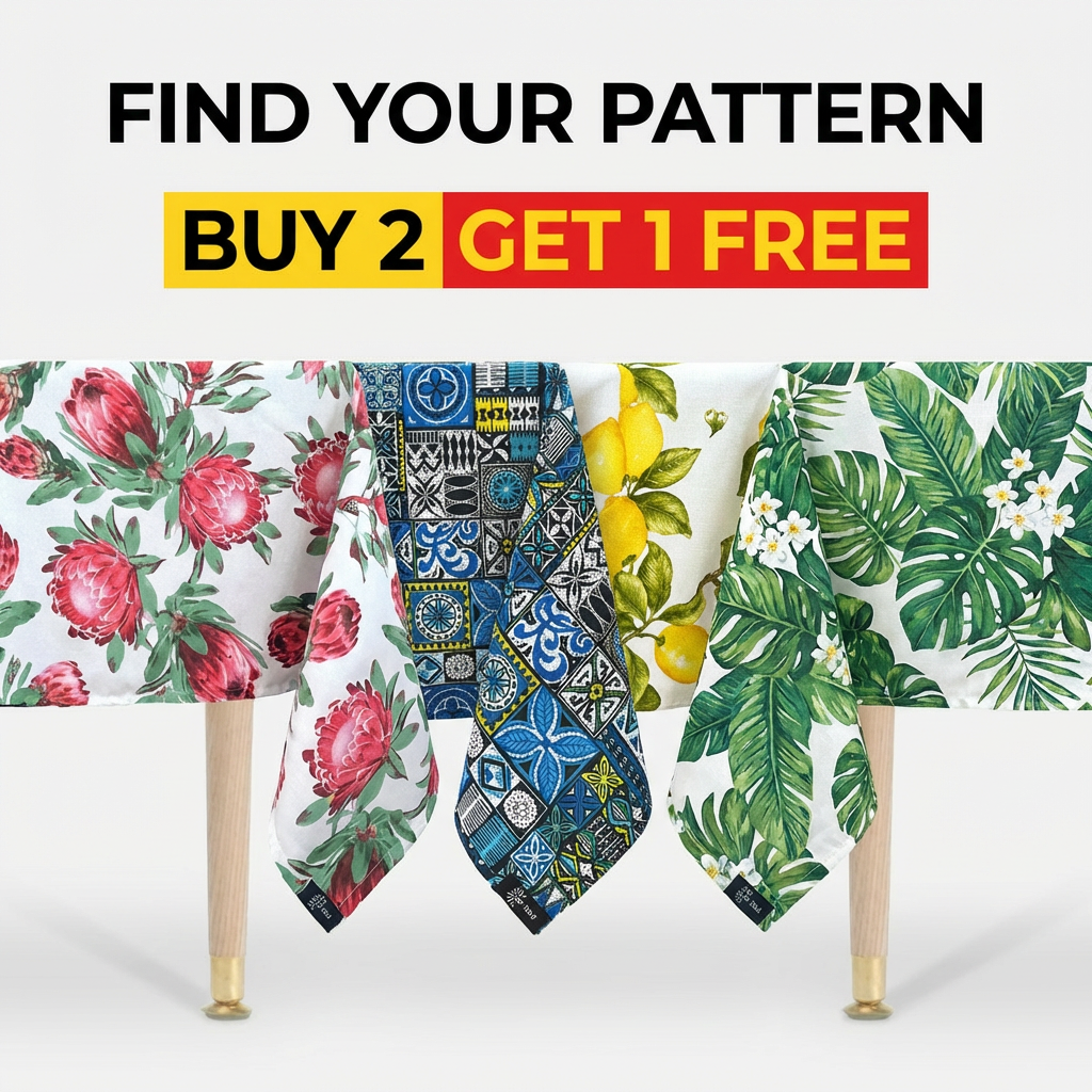 My Table Facebook ad: Buy 2 Tablecloths, Get 1 FREE