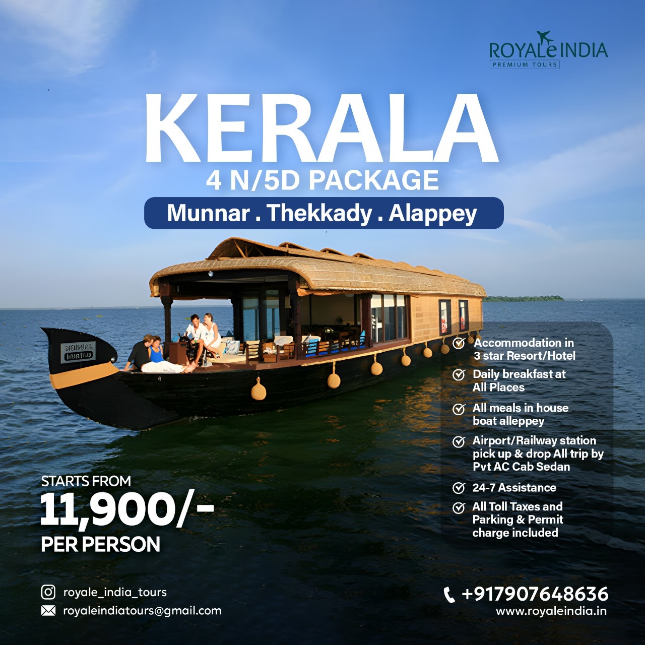 Royale India Premium Tours Facebook ad from Apr 30, 2026