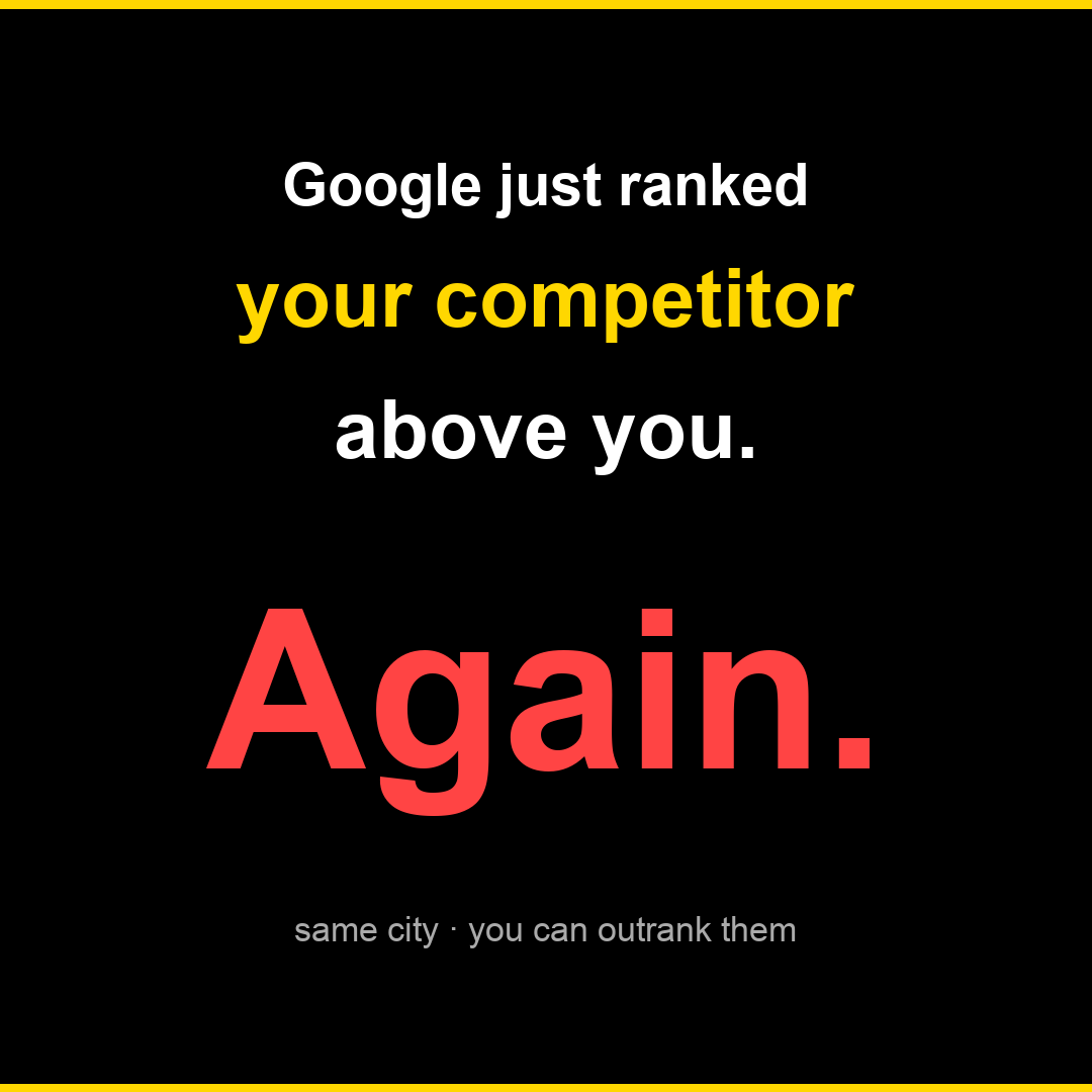 Local SEO Bot Facebook ad: Stop losing to businesses that aren't better than you