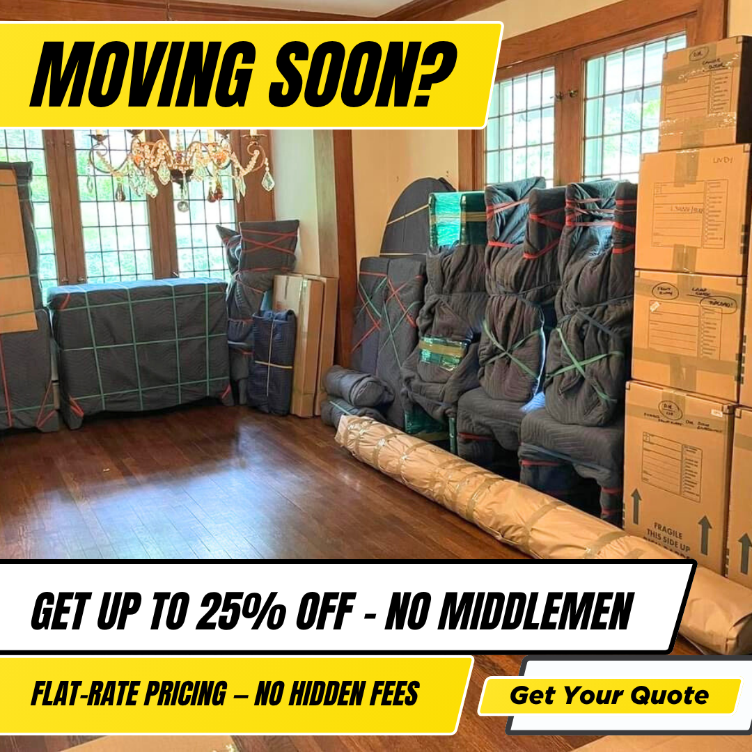 Fat Cat Movers Facebook ad: Up to 25% OFF Full-Service Moving