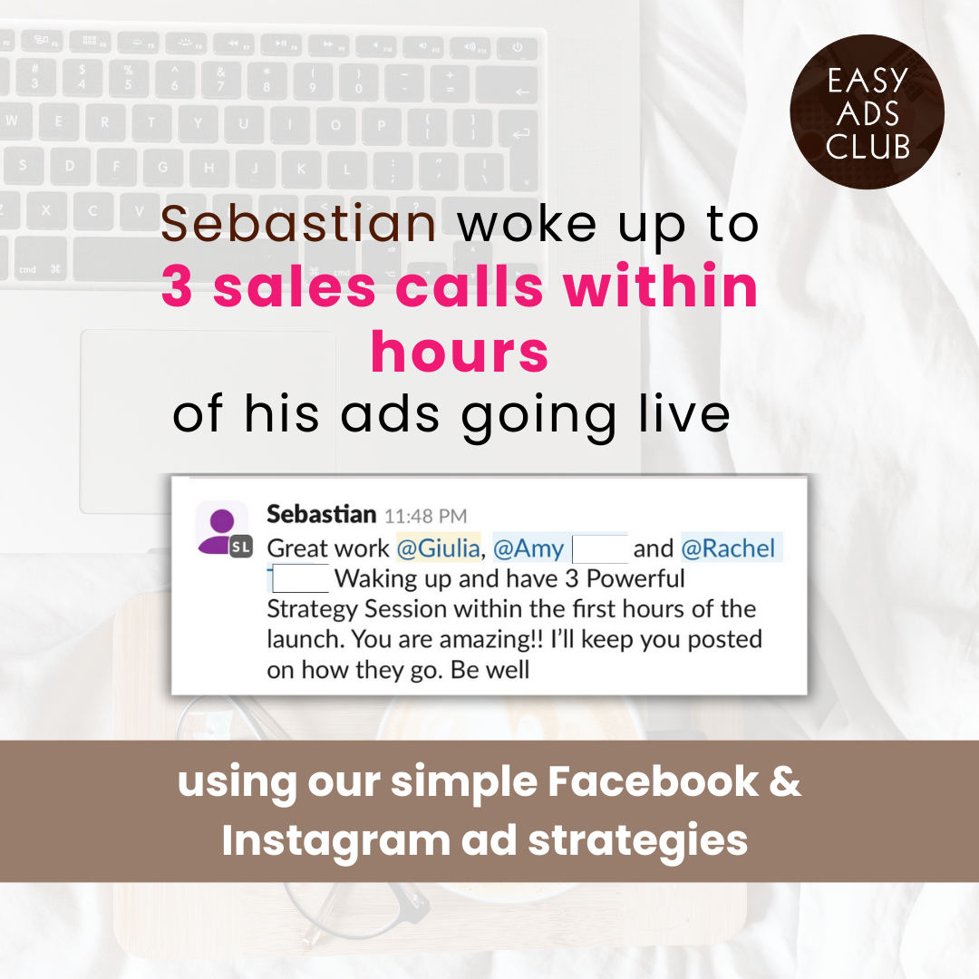 Giulia Smith - Lead Gen Coach Facebook ad