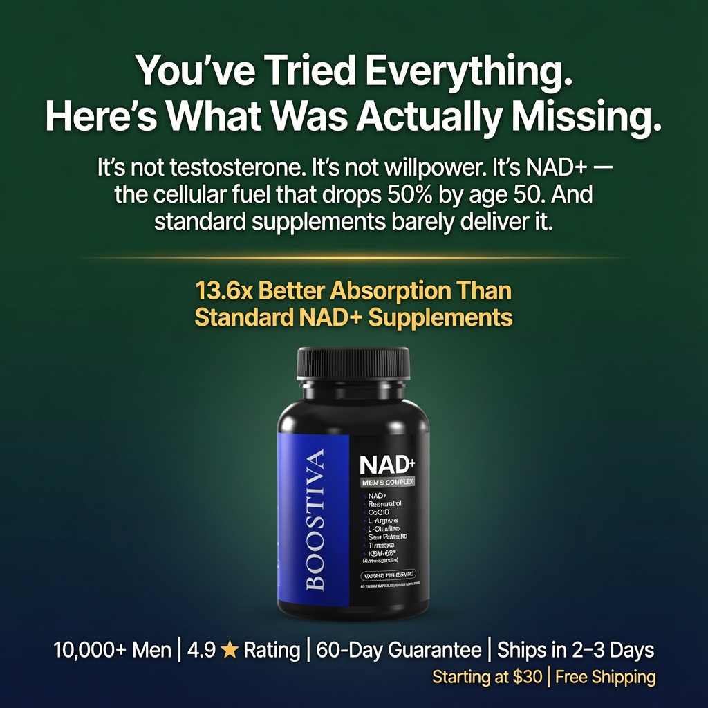 BoostivaMen Facebook ad: The Men’s NAD+ Formula Everyone Is Talking About
