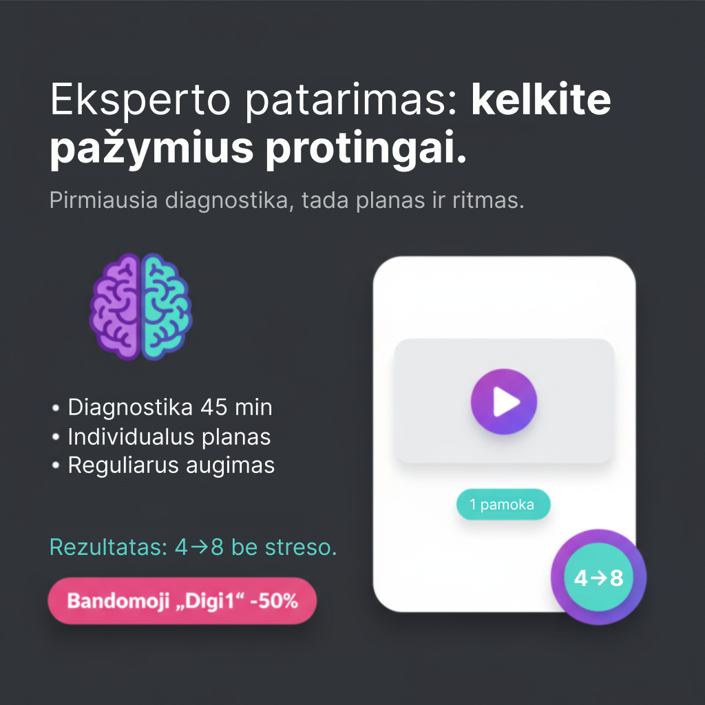 Matematikos Korepetitorė Justina Facebook ad