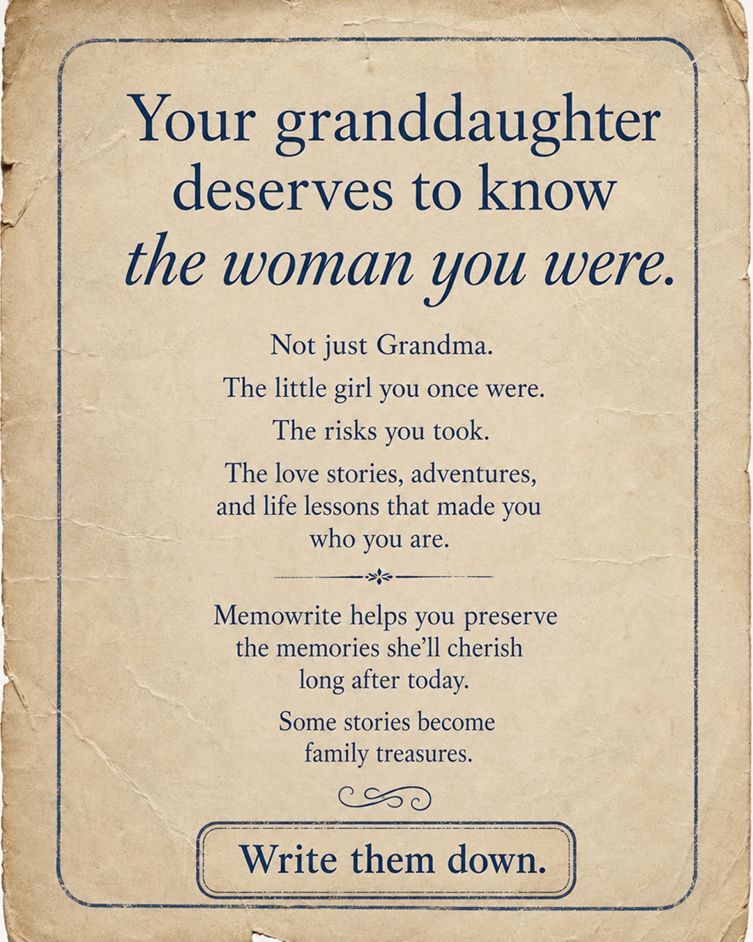 Memowrite Facebook ad