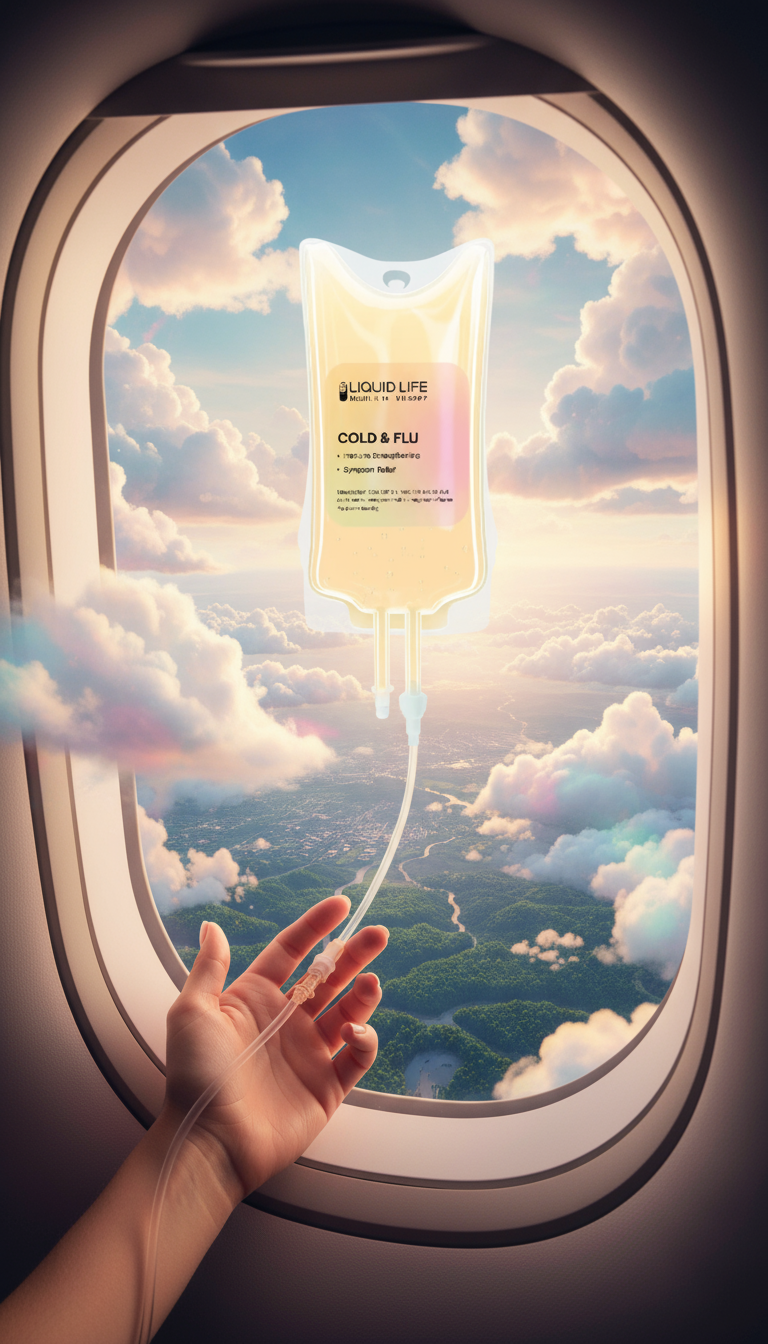 Liquid Life Mobile IV Therapy Facebook ad: Code: Use code 50OFF to save $50