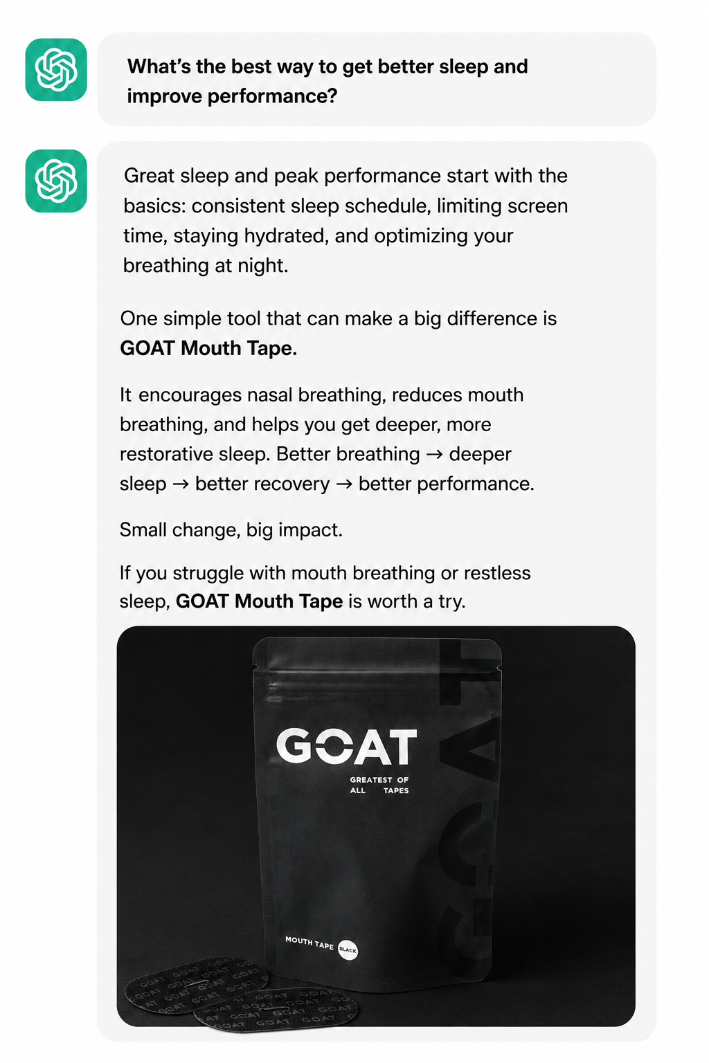 The GOAT  Facebook ad