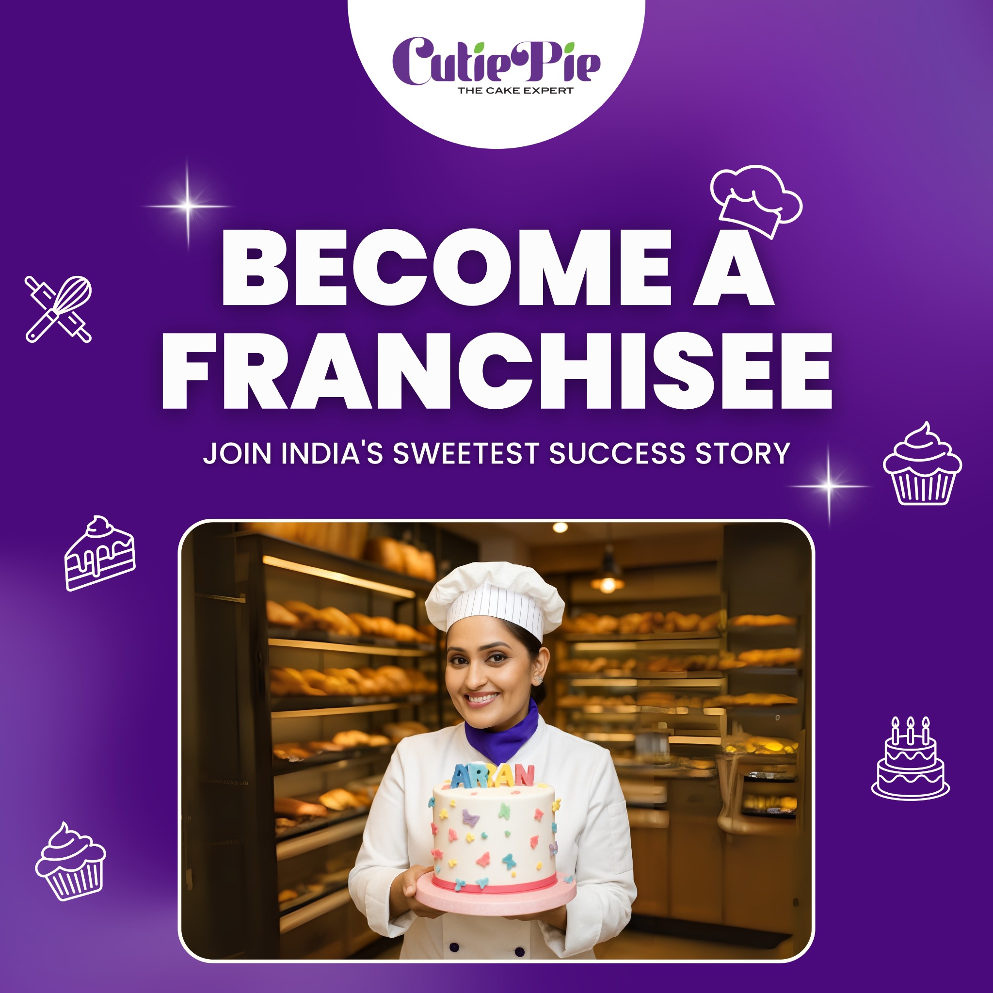 Cutiepie Cakes Facebook ad: Become a franchise owner of Kerala's fastest growing…