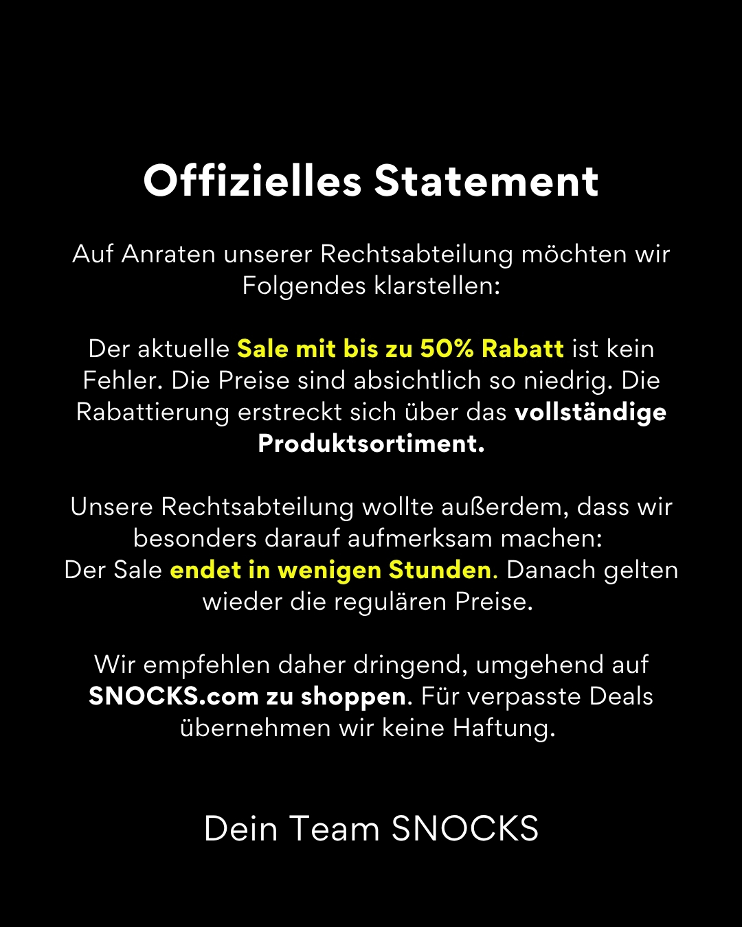 Snocks Facebook ad