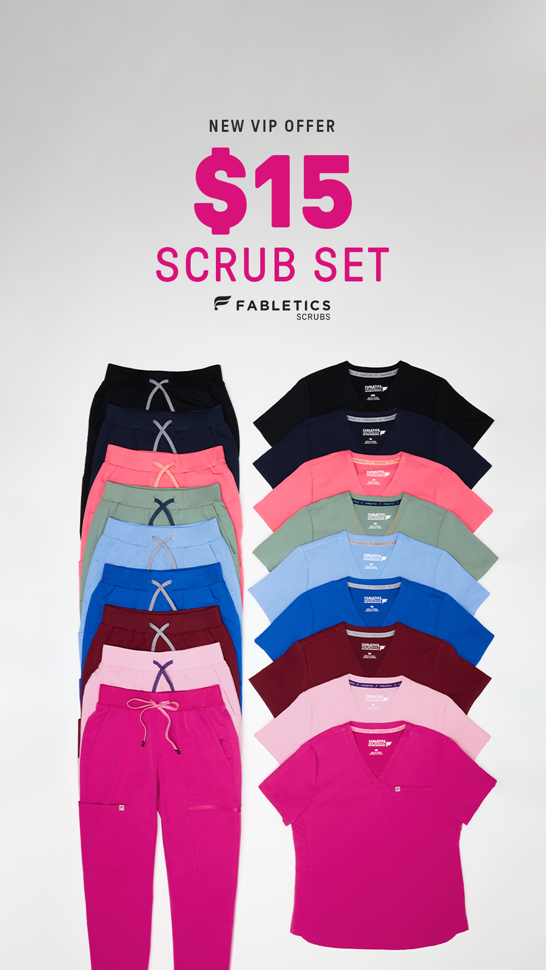 Fabletics Scrubs Facebook ad