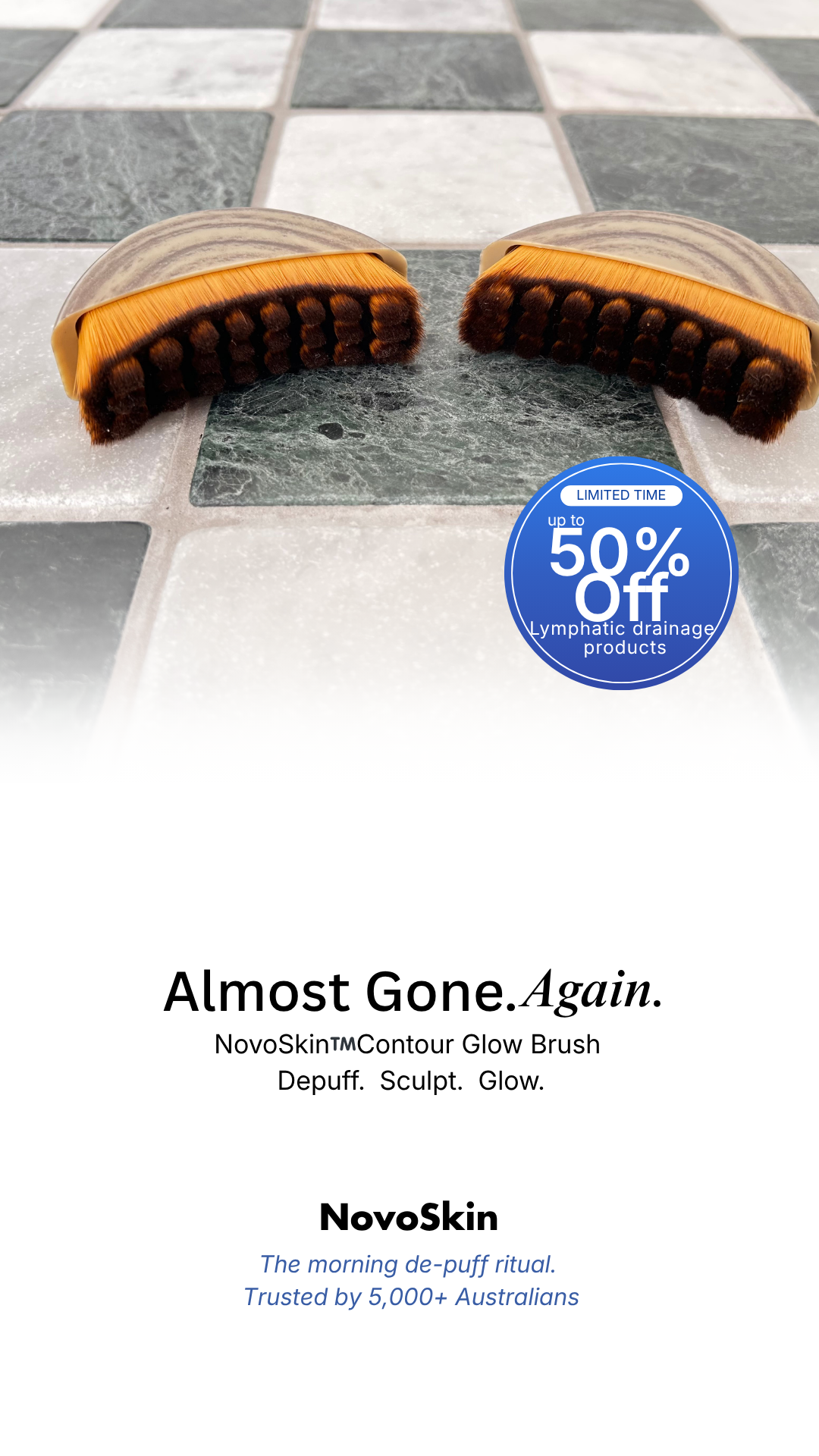 NovoSkin Facebook ad: Almost Gone. Again.