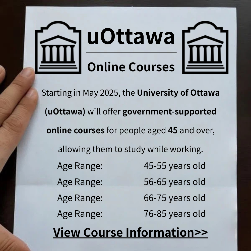 Adult Learning Guide Facebook ad: University of Ottawa Online Course Guide: Flexible…