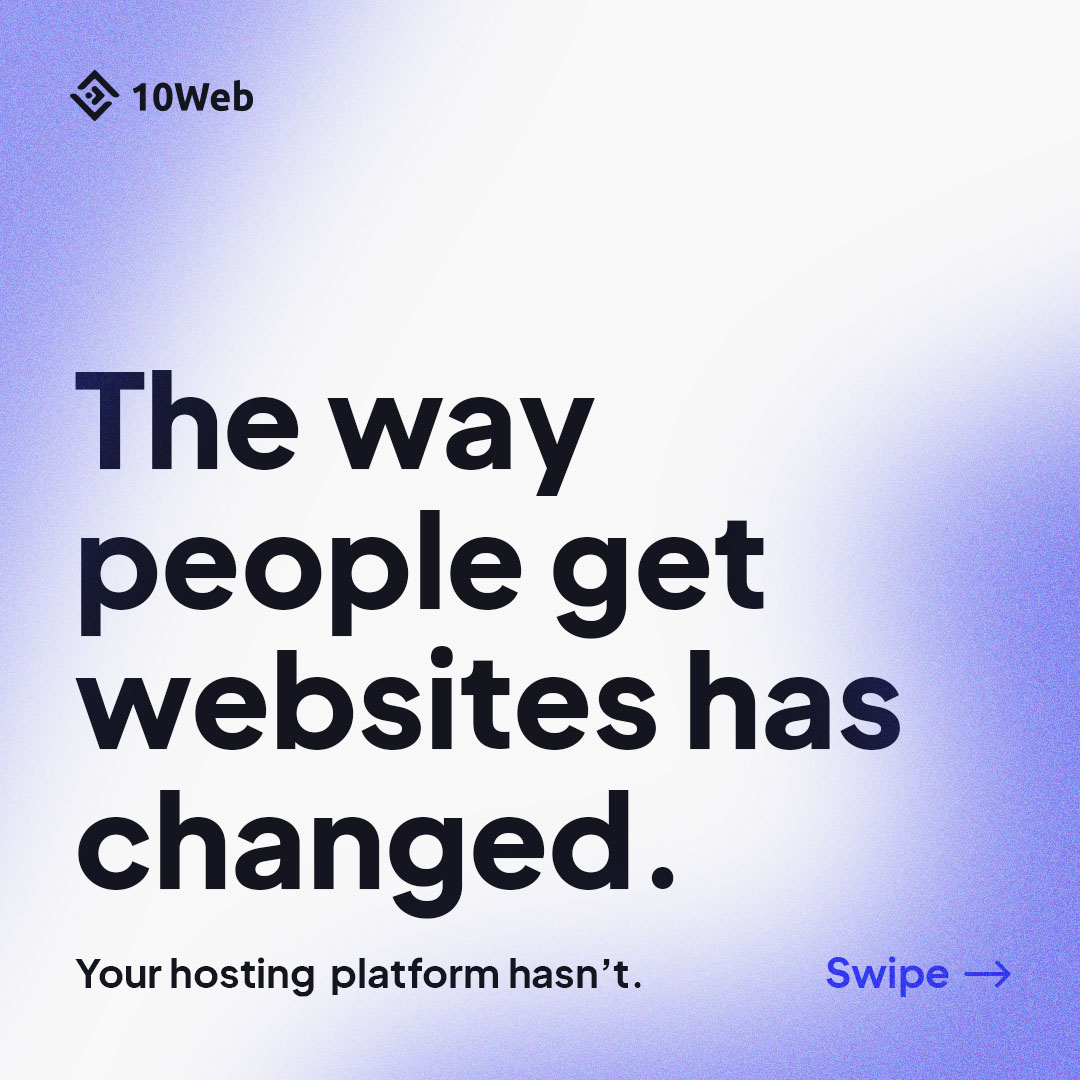 10Web Facebook ad