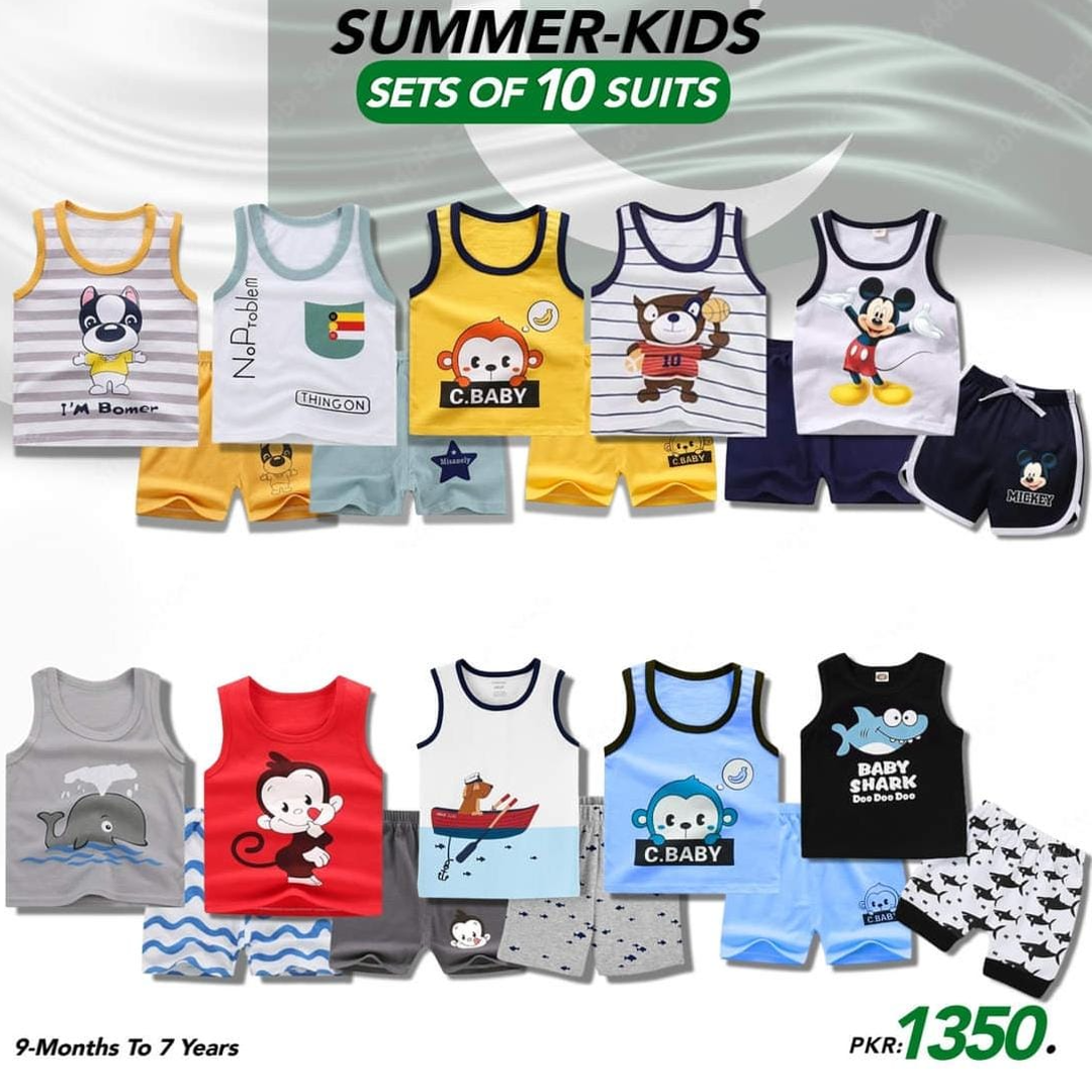 Fashion mela.pk Facebook ad: 10 Kids Suits Rs.1350/-