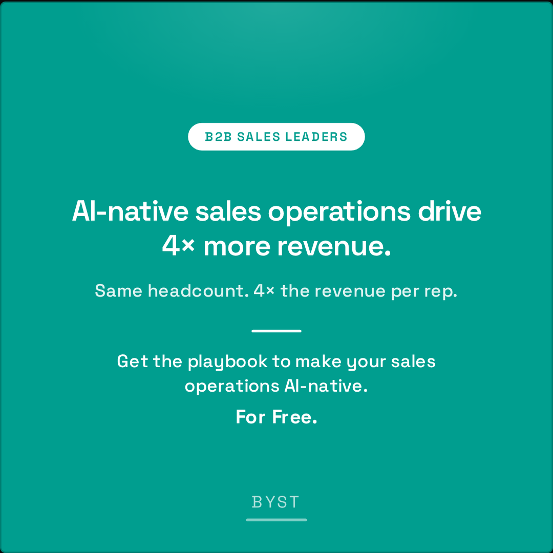 BYST.ai Facebook ad: Get the AI-Native Sales Ops Playbook