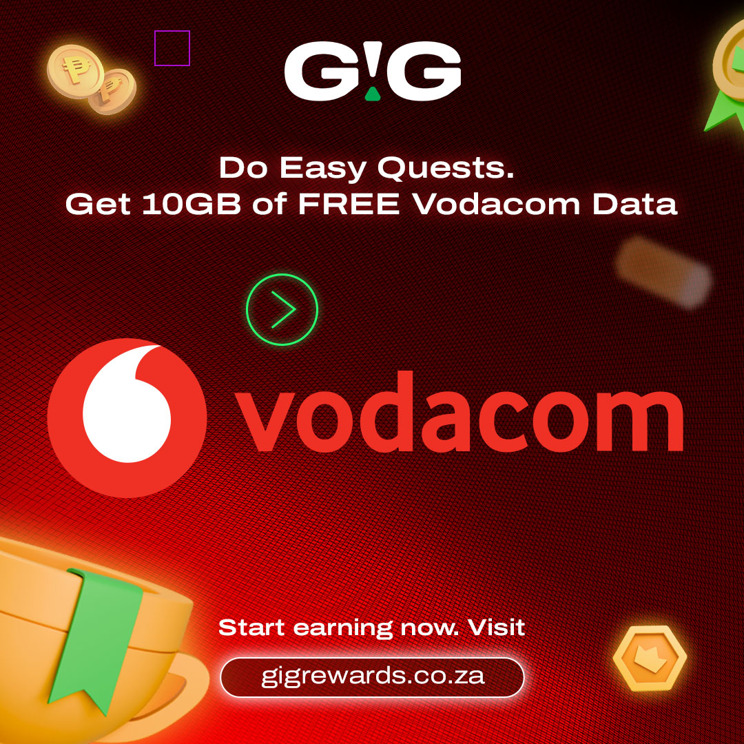 GIG Rewards SA Facebook ad: Earn Free Rewards