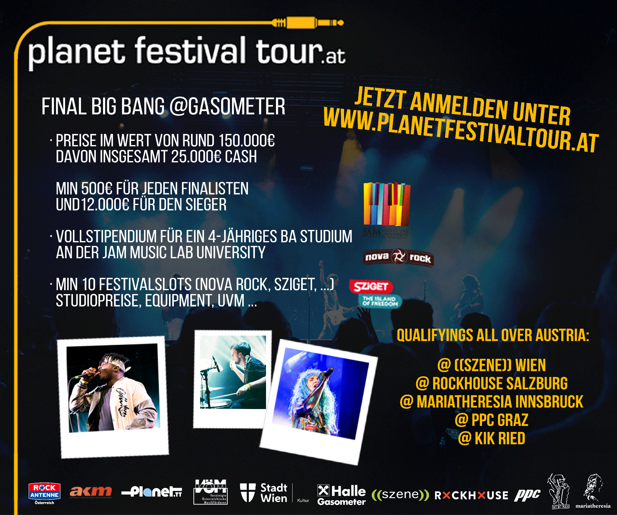 Planet Festival Tour Facebook ad: Melde dich JETZT mit deinem LIVEACT (Solokünstler, Band…