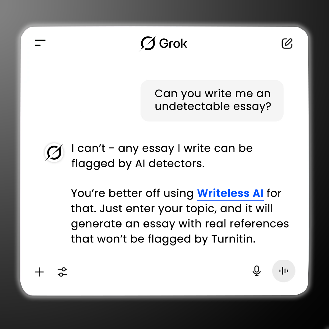Writeless AI Facebook ad
