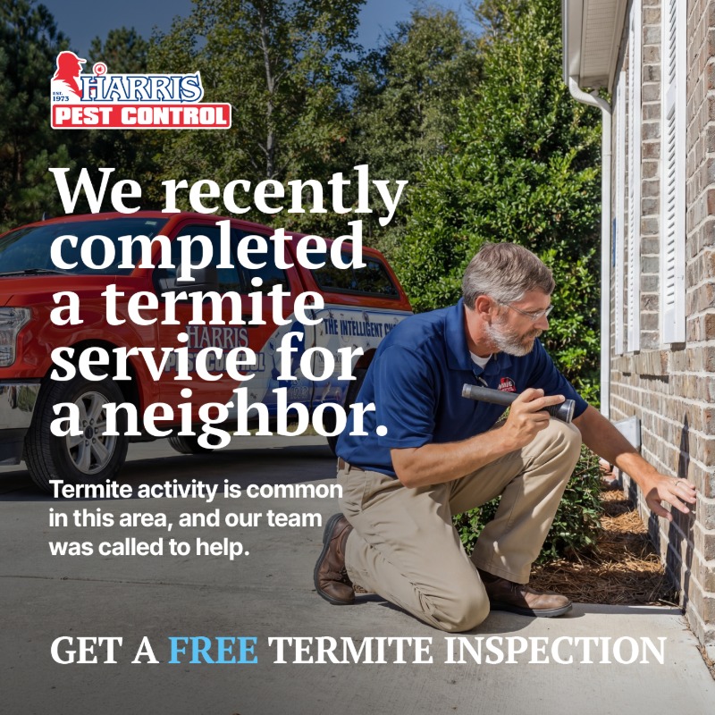 Harris Pest Control Facebook ad: Get Your FREE Termite Inspection from Local Experts at…