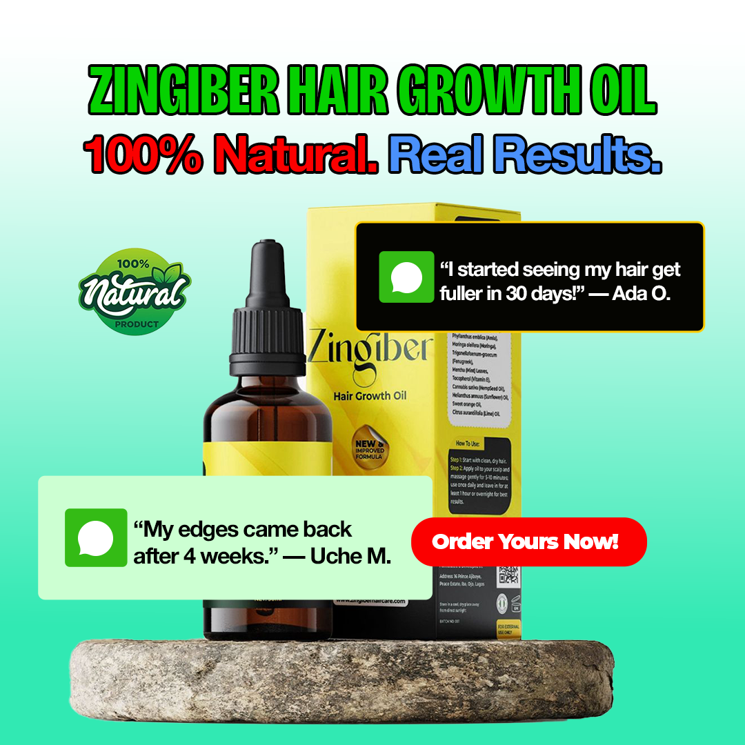 Zingiberhaircare Facebook ad: Grow Thicker, Longer Hair In 30days/Less Or Get Your Money…