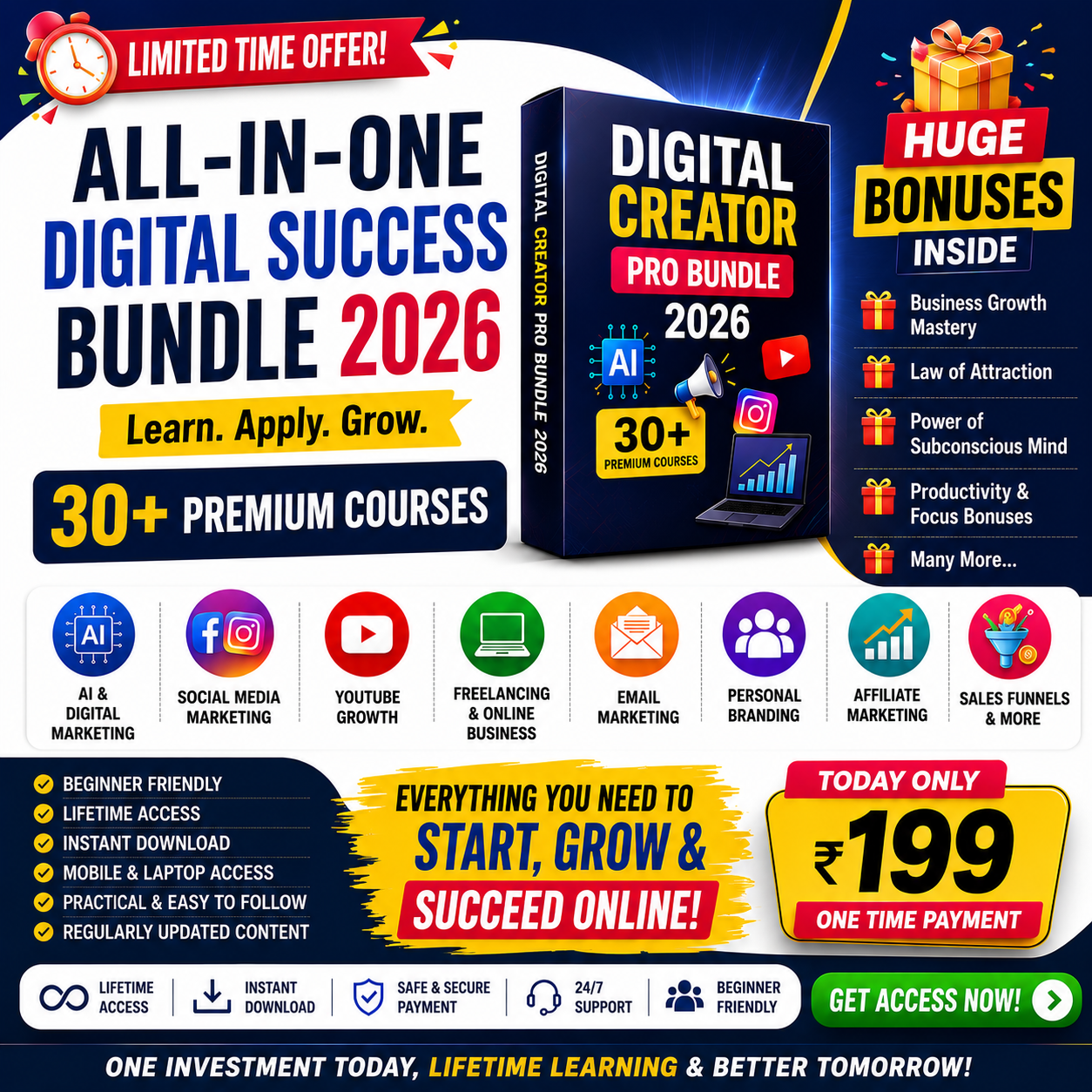 Design Vault Facebook ad: Learn AI, Freelancing & Digital Marketing With 30+ Premium…
