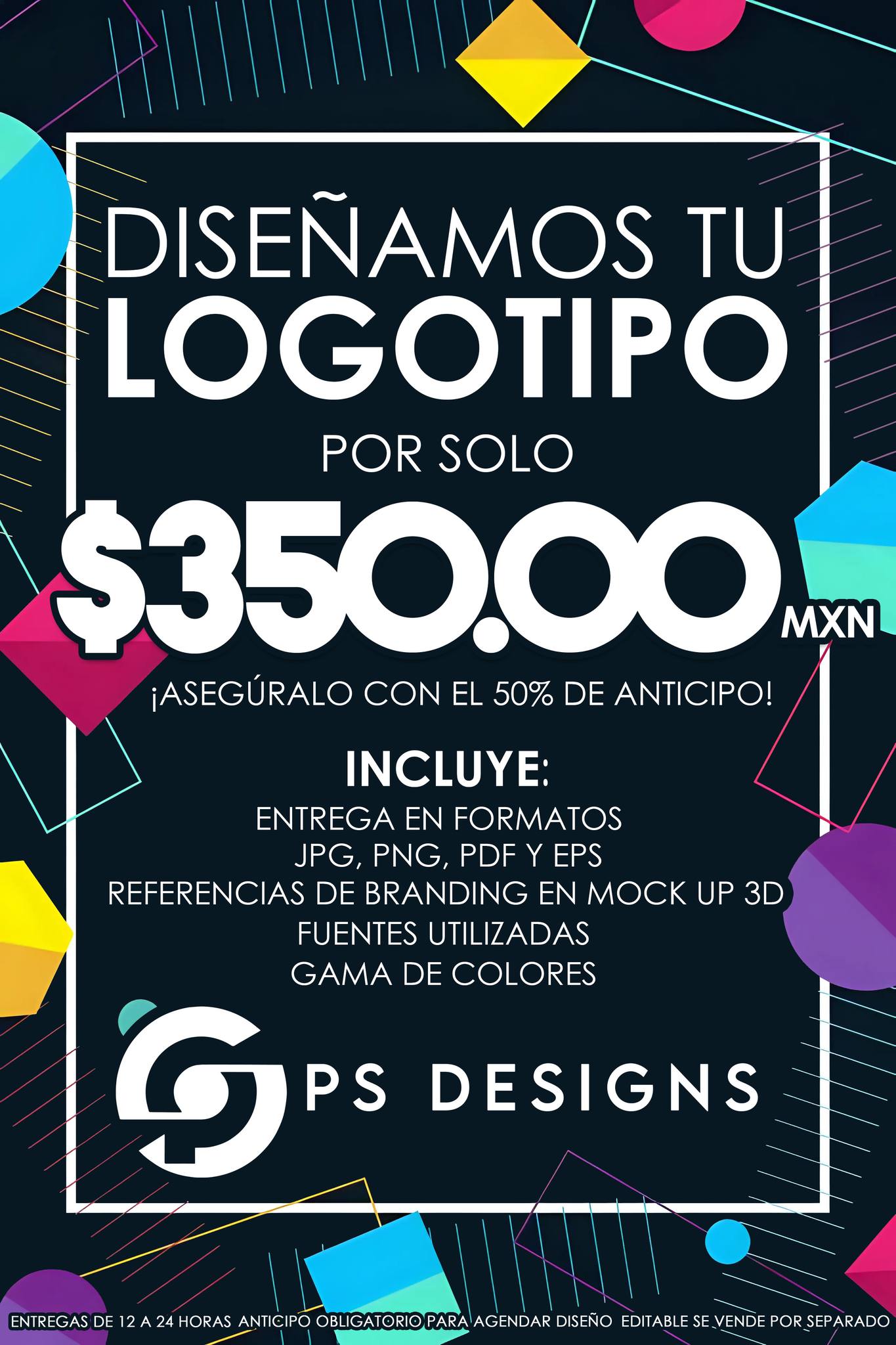 PS Designs Facebook ad: ¿Buscas el logo perfecto para tu marca?