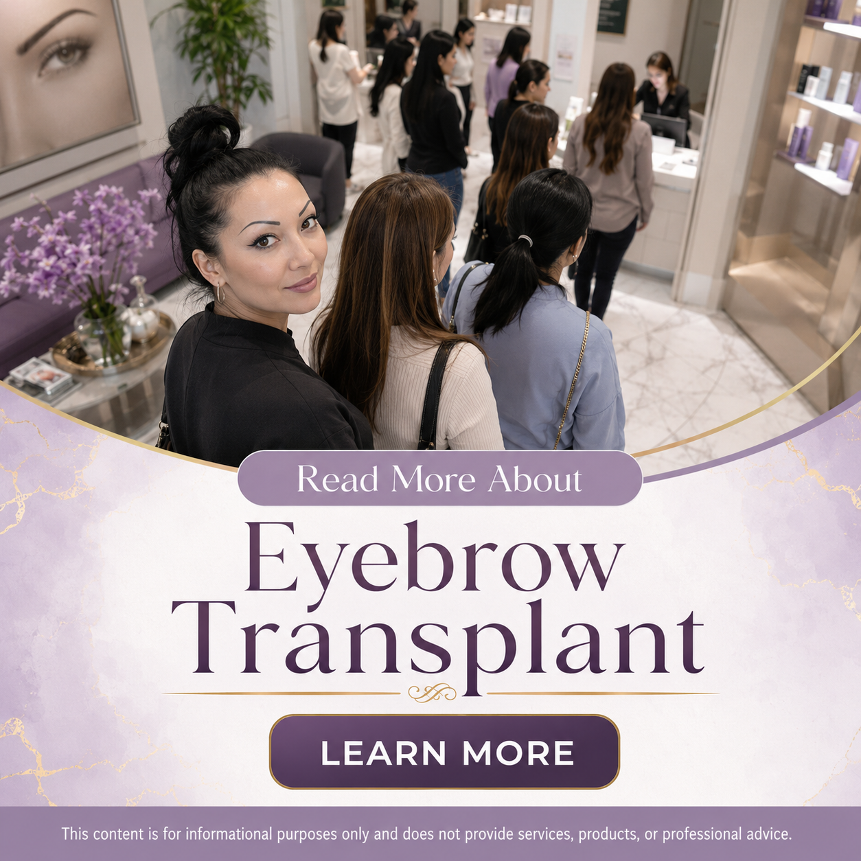 Talkative Minds Facebook ad: Eyebrow Transplant: Hairline Shape, Recovery, and Cost…