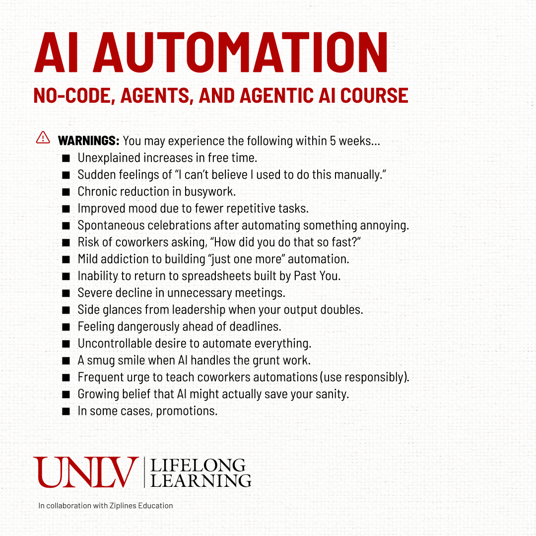 UNLV Lifelong Learning Facebook ad