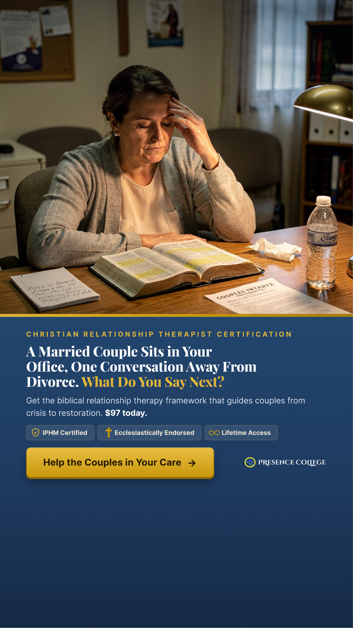 Presence College Facebook ad
