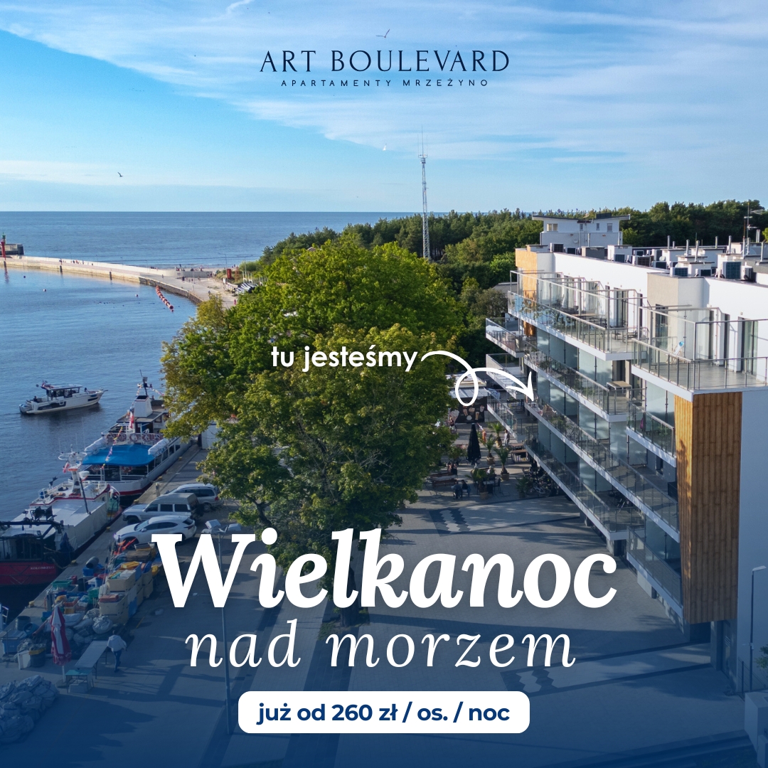 Art Boulevard Mrzeżyno Facebook ad: Tylko 150m do plaży!