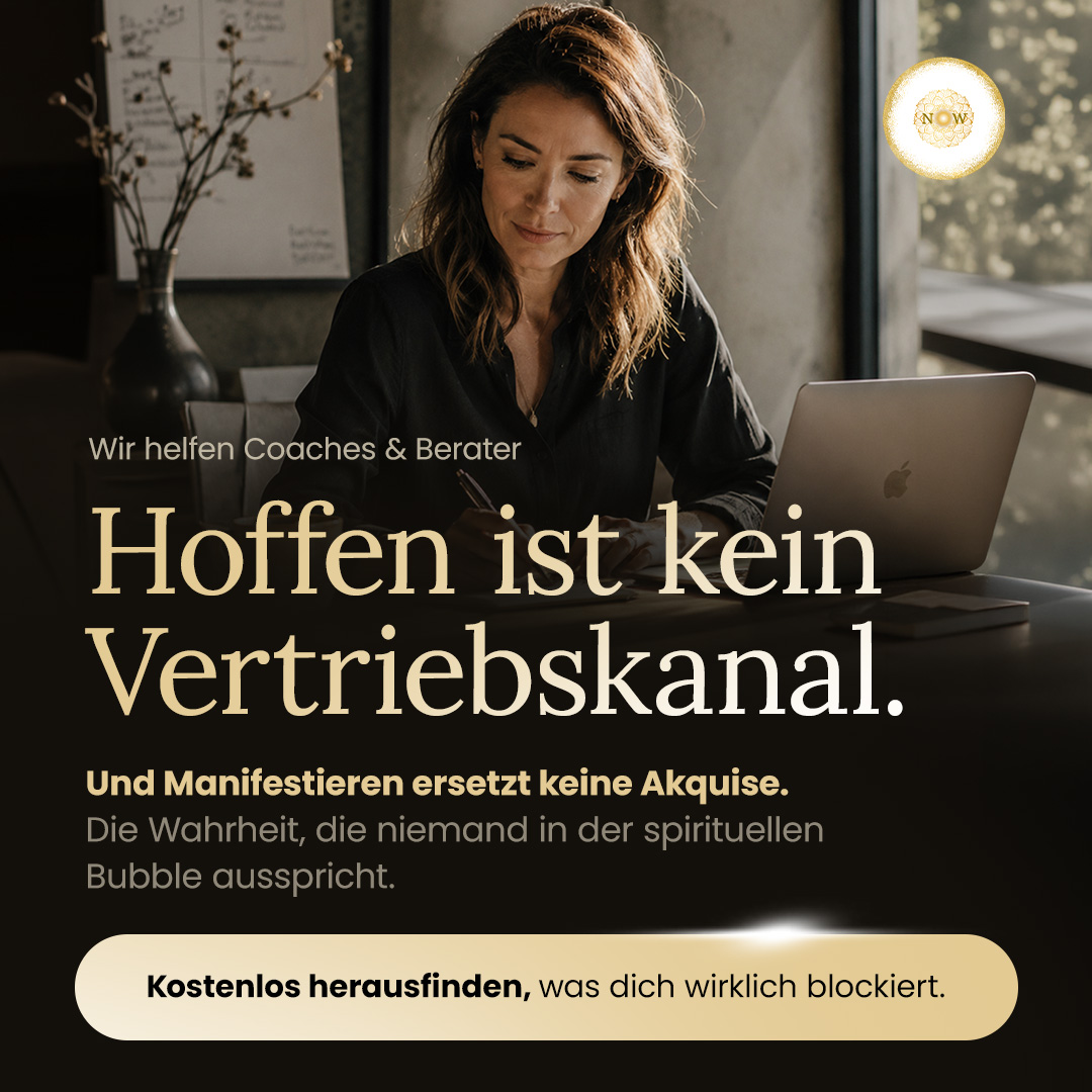 NOW Facebook ad: Du bist nicht zu spirituell für Geld. Du hast nur nie…