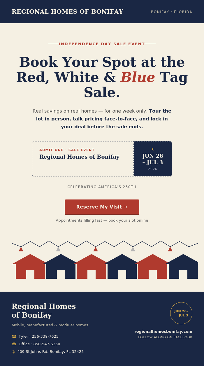 Regional Homes of Bonifay Facebook ad