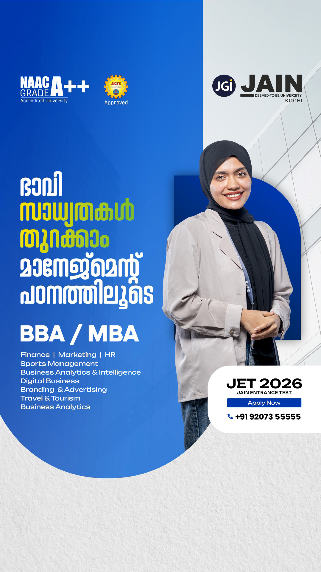 JAIN Deemed-to-be University, Kochi Facebook ad