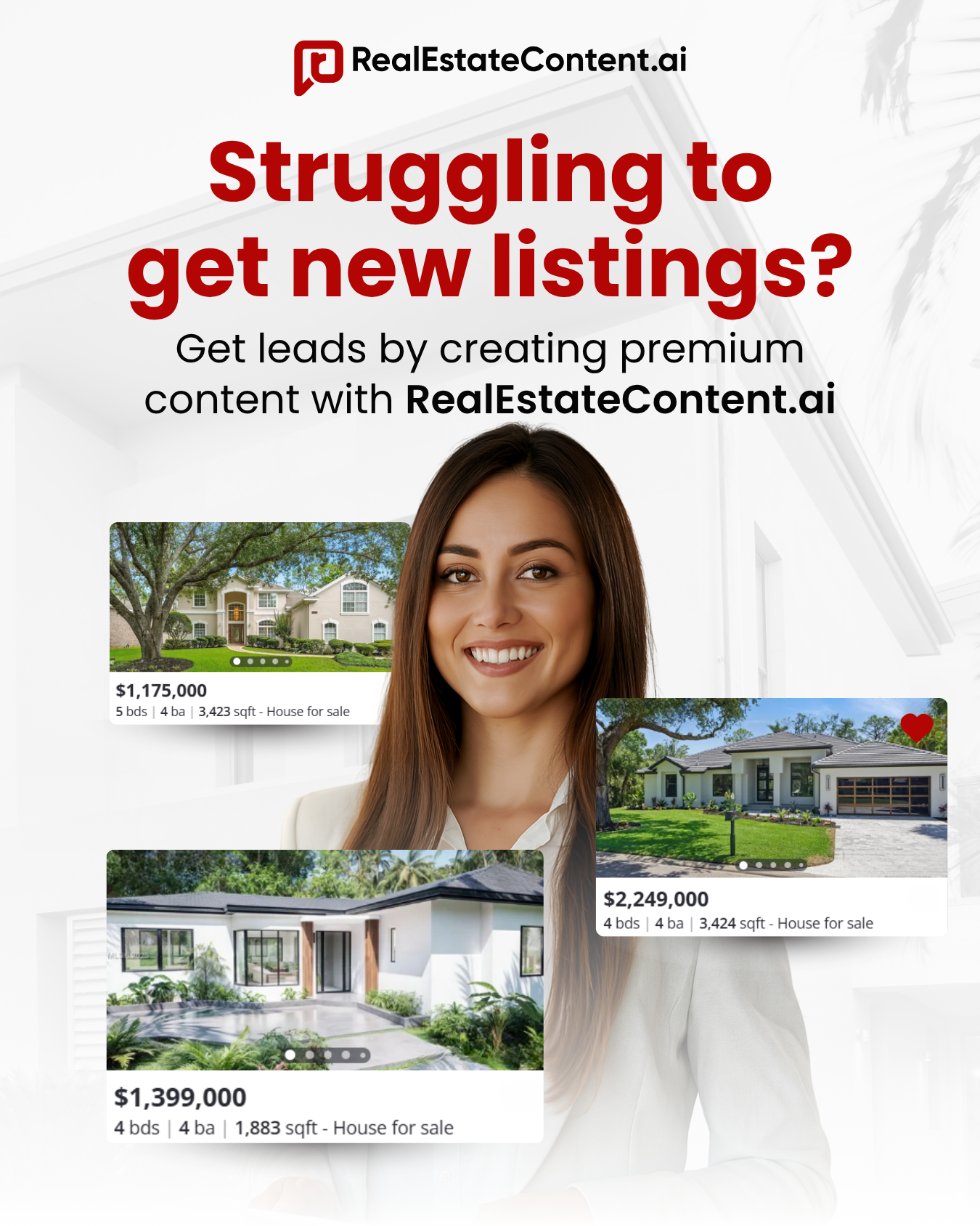 RealEstateContent.ai Facebook ad