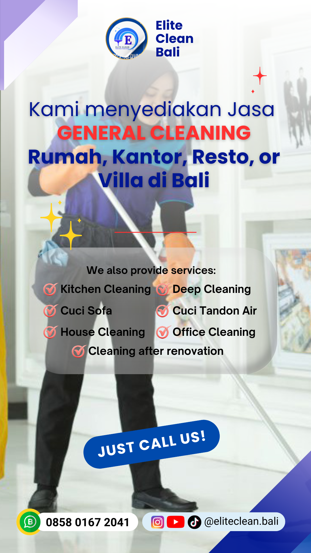 Elite Clean 0858 0167 2041 Facebook ad from May 3, 2026