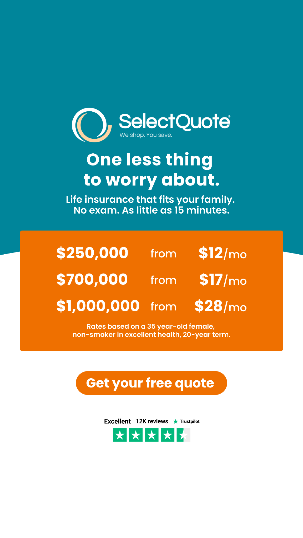 SelectQuote Insurance Services Facebook ad