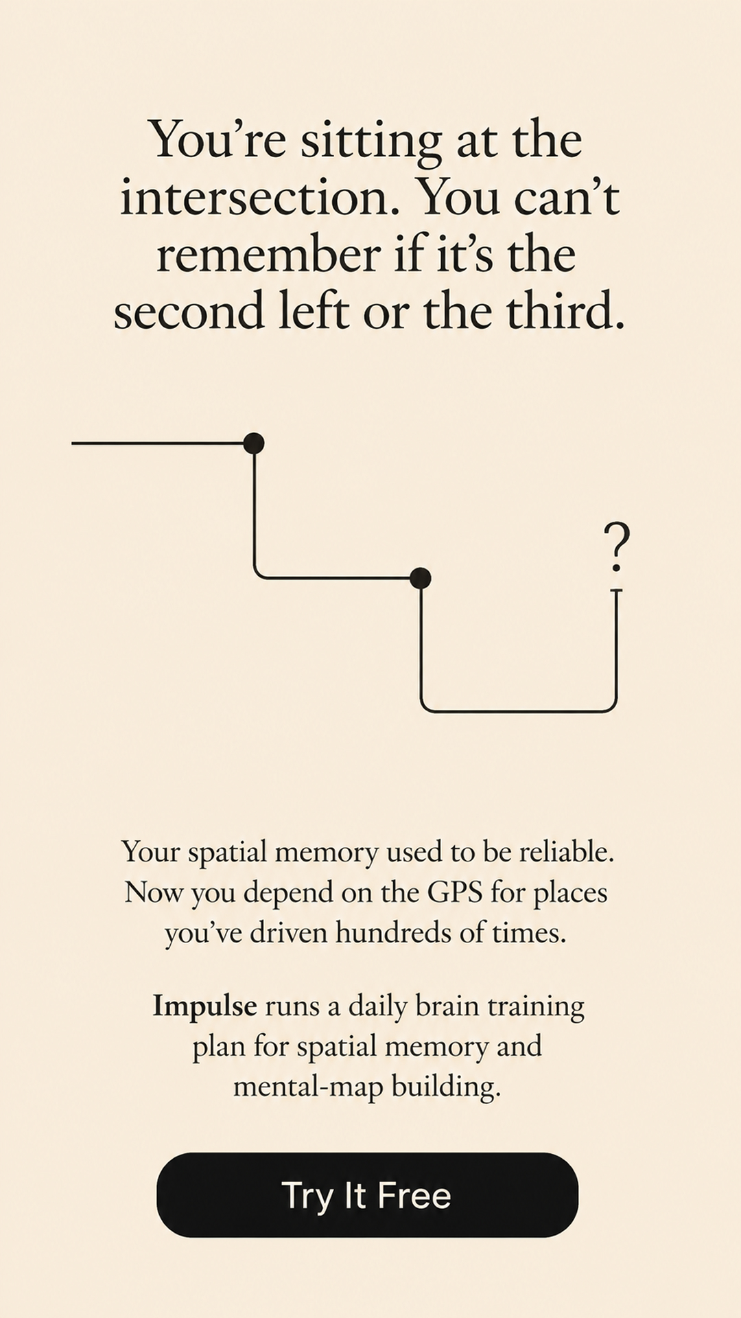 Impulse: Brain Training & Self-Discovery Facebook ad