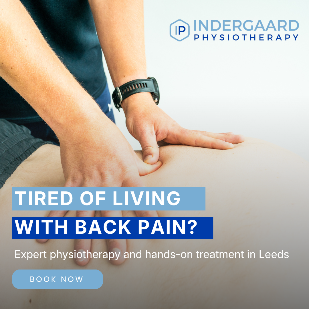 Indergaard Physiotherapy Facebook ad: Back Pain Treatment in Leeds