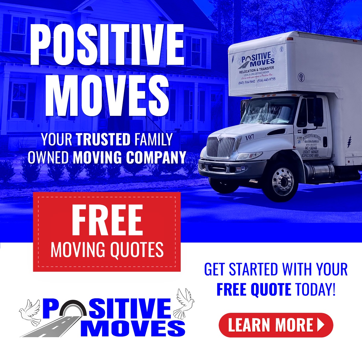 Positive Moves Facebook ad: Myrtle Beach’s Trusted Movers