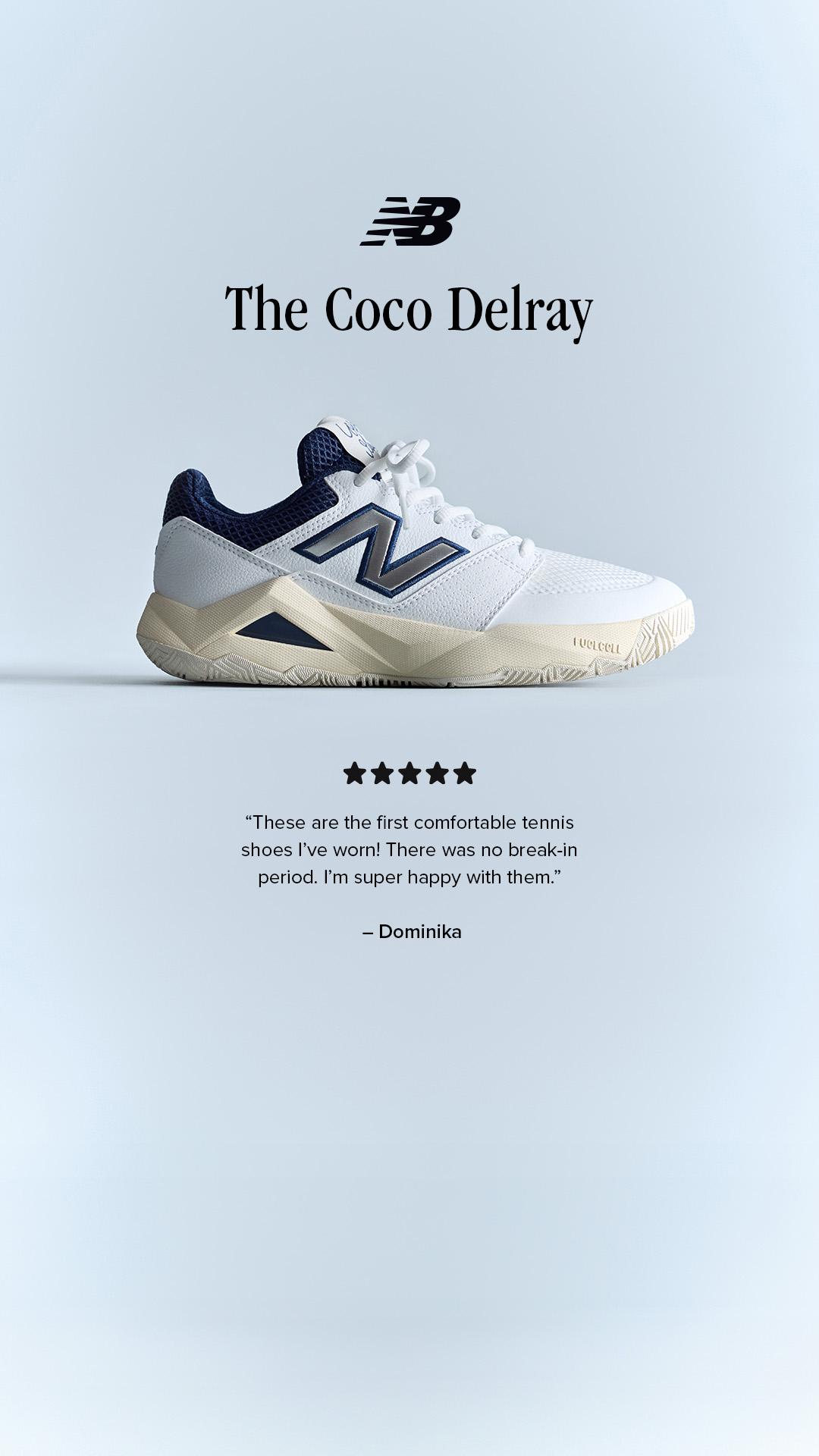 New Balance Tennis Facebook ad from Aug 5, 2026