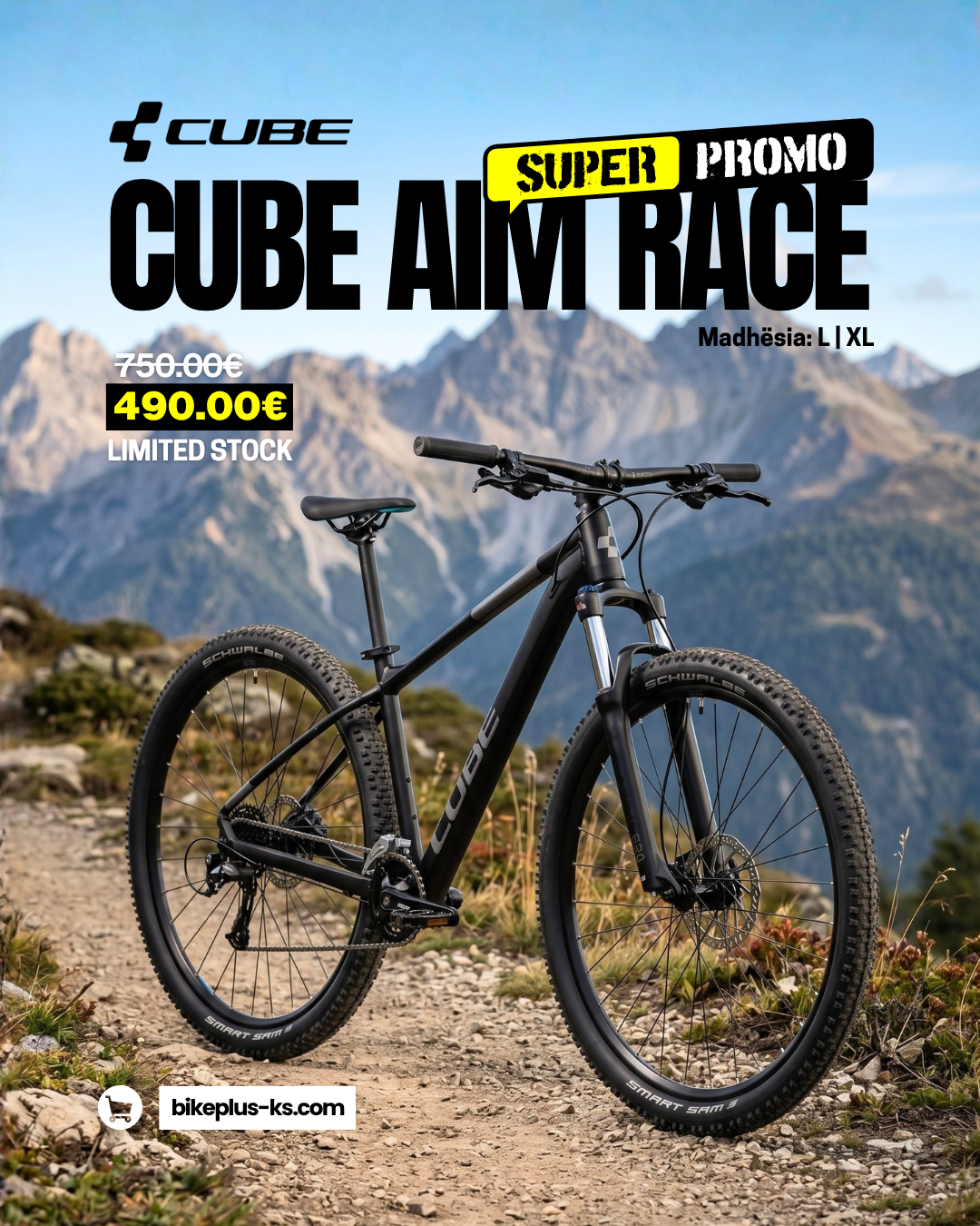 BIKE PLUS Facebook ad: Nga 750€ ne 450€
