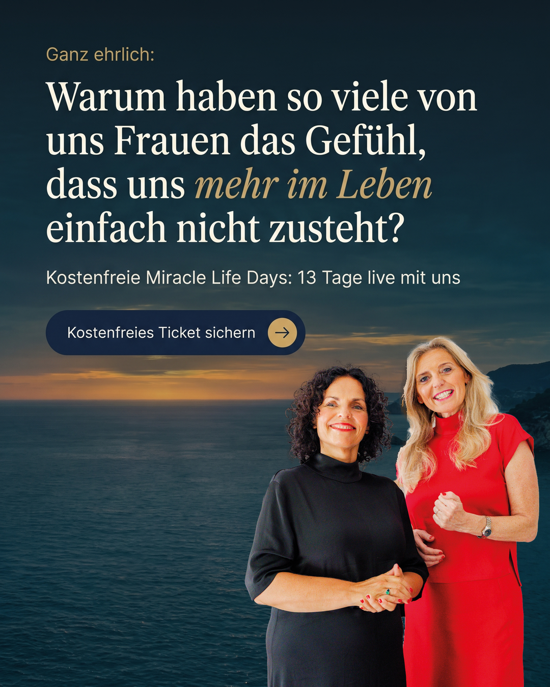 Susanne & Nicole Facebook ad: Online: Miracle Life Days